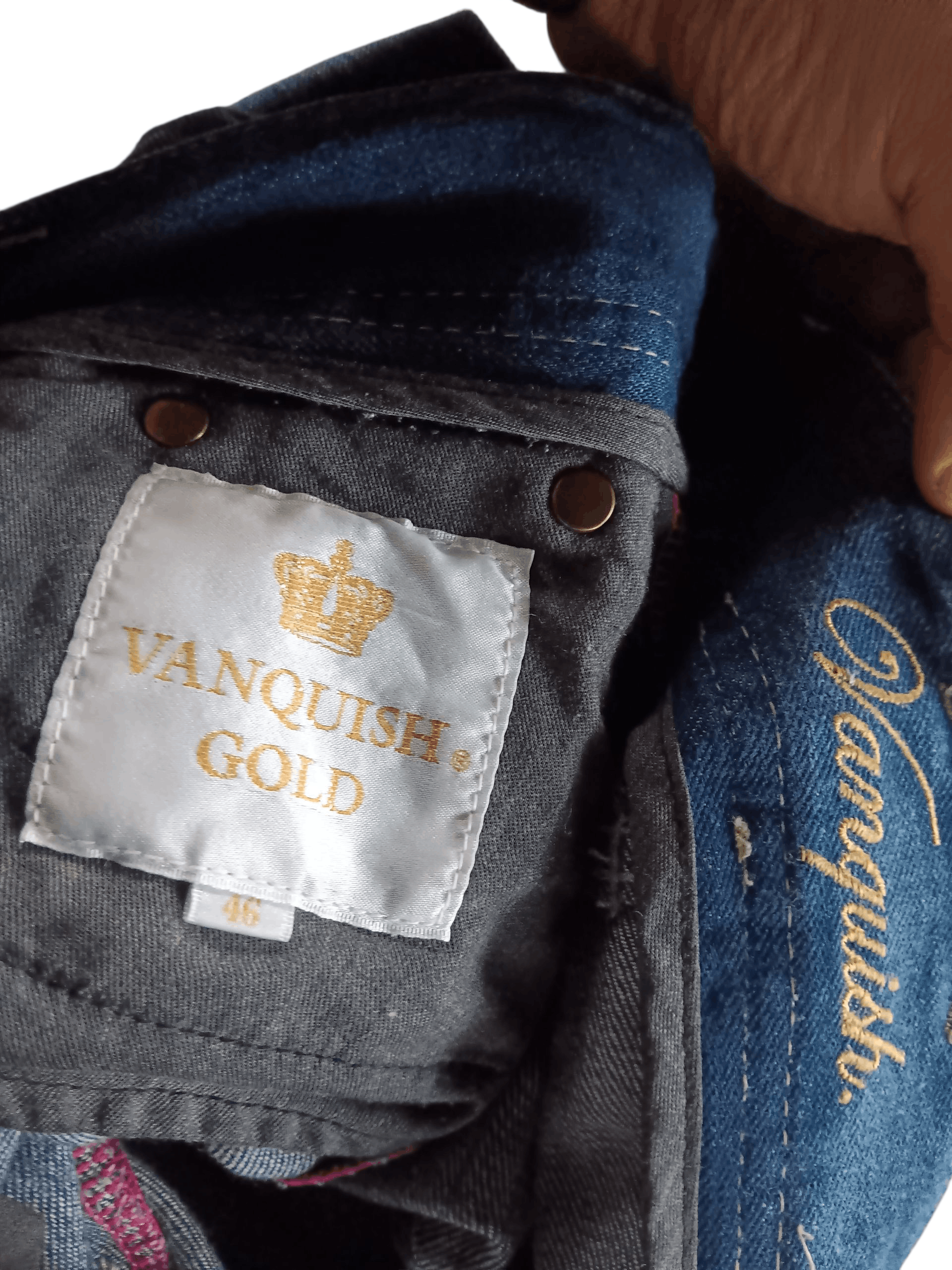 Vanquish Vanquish gold flared ripped jeans Size US 33 - 9 Thumbnail