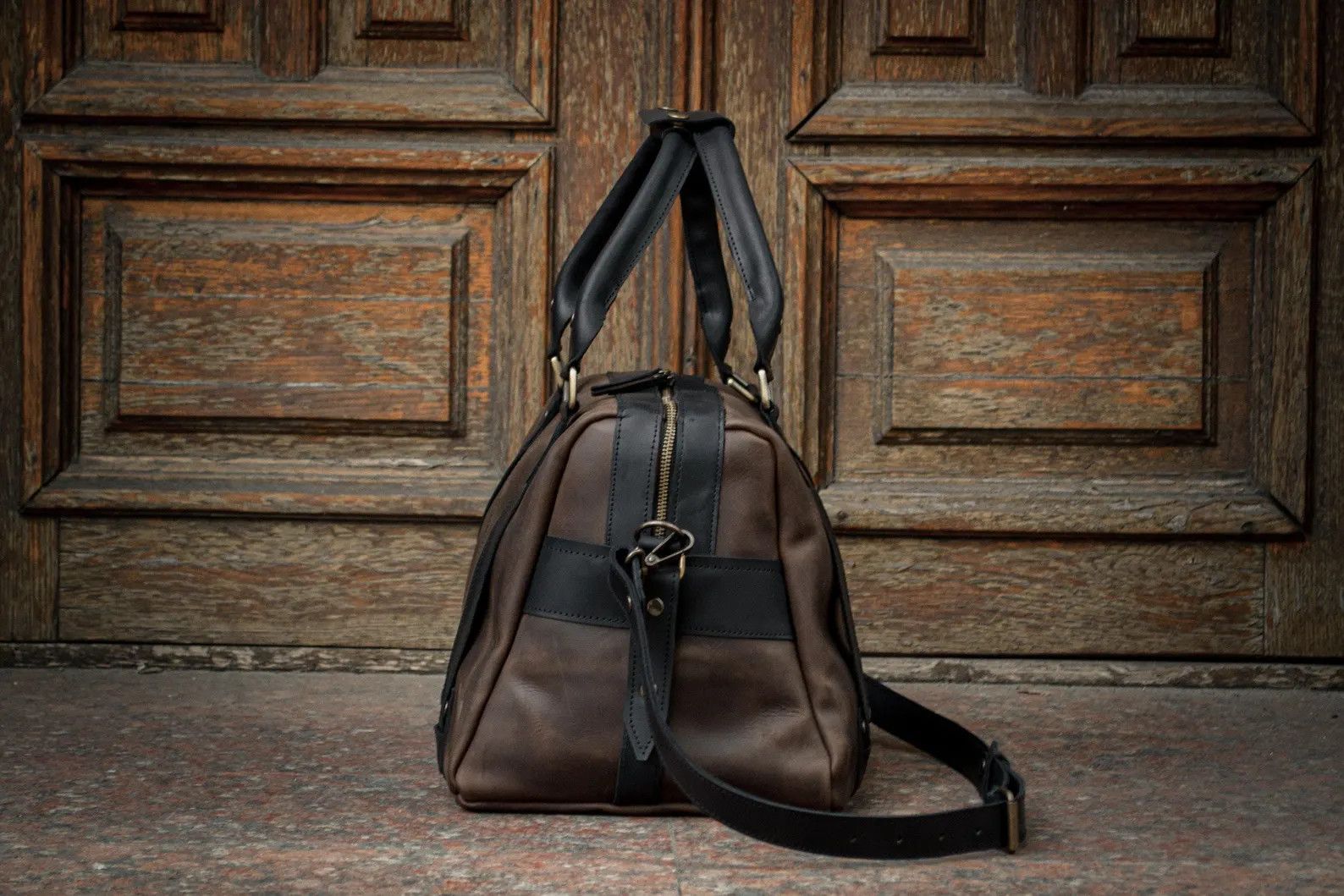 Handmade Leather satchel. Men's leather bag. Travel bag for a laptop Size ONE SIZE - 3 Thumbnail