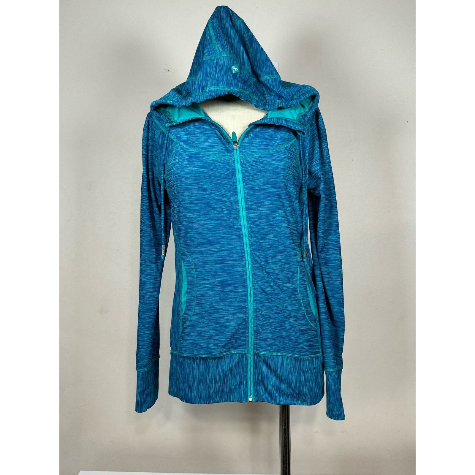 Prana Prana Blue Heather Full Zip Hooded Dragonfly Jacket Size M Size M / US 6-8 / IT 42-44 - 1 Thumbnail
