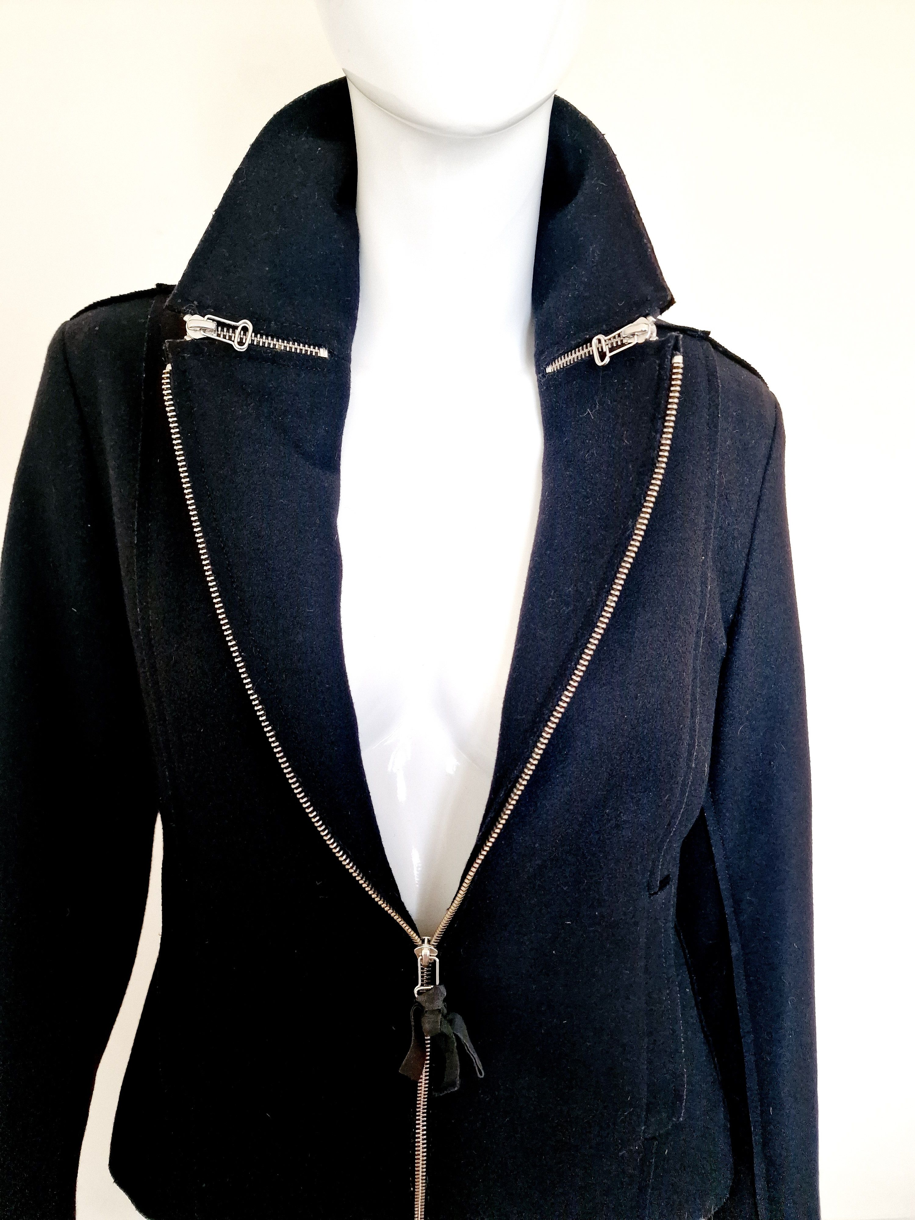 Maison Margiela Martin Maison Margiela F/W 2006 Zipper Zip Wool Jacket Size M / US 6-8 / IT 42-44 - 4 Thumbnail