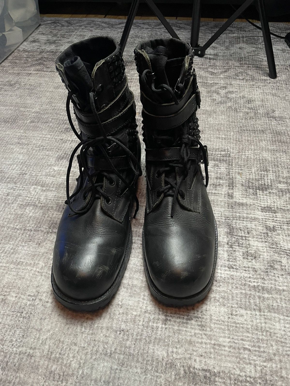 Number (N)ine Number (N)ine SS06 Studded Combat Boots | Grailed