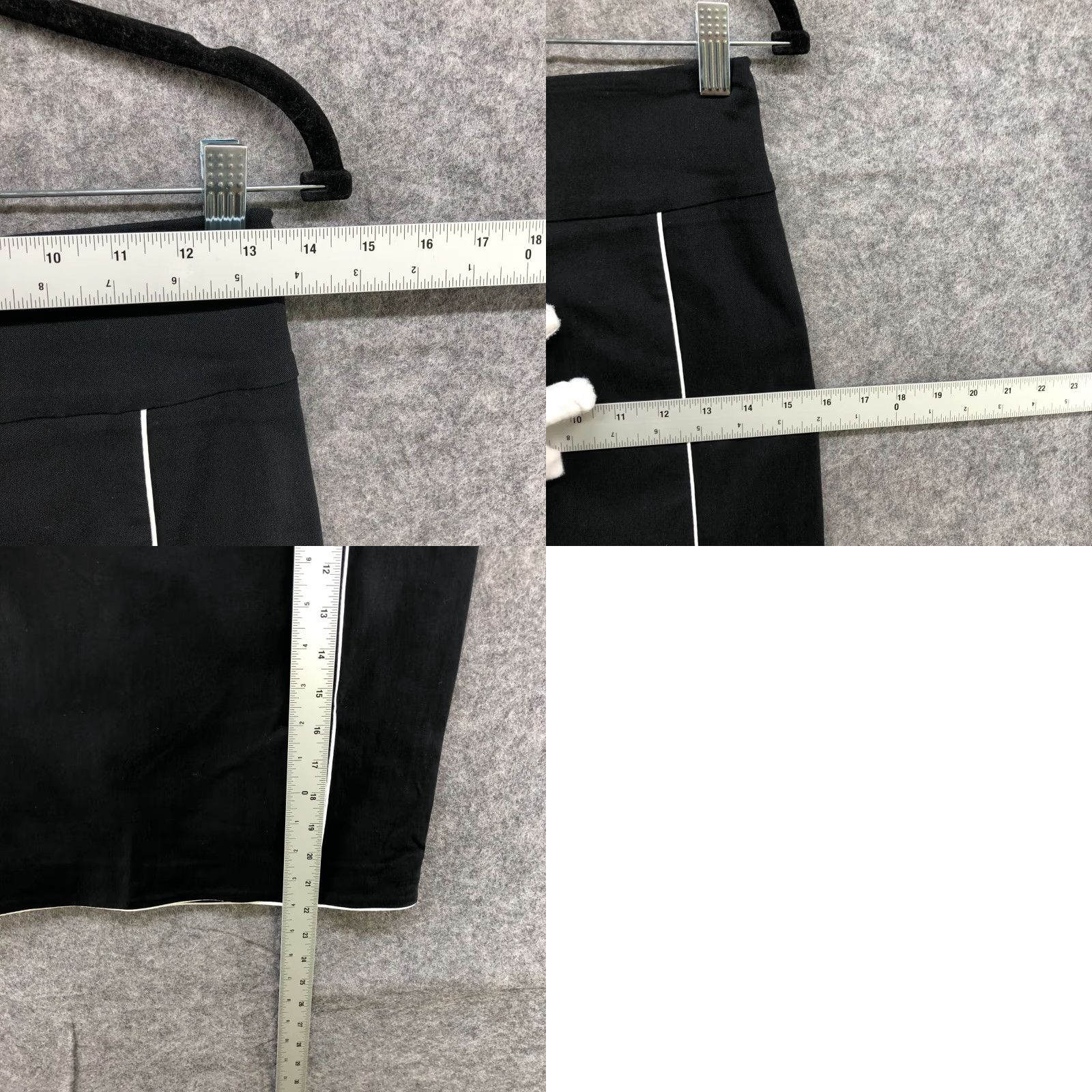 Vintage Margaret M Womens Black Pull On Stretch Pencil Skirt Size XS Workwear Comfort Size 26" / US 2 / IT 38 - 8 Thumbnail