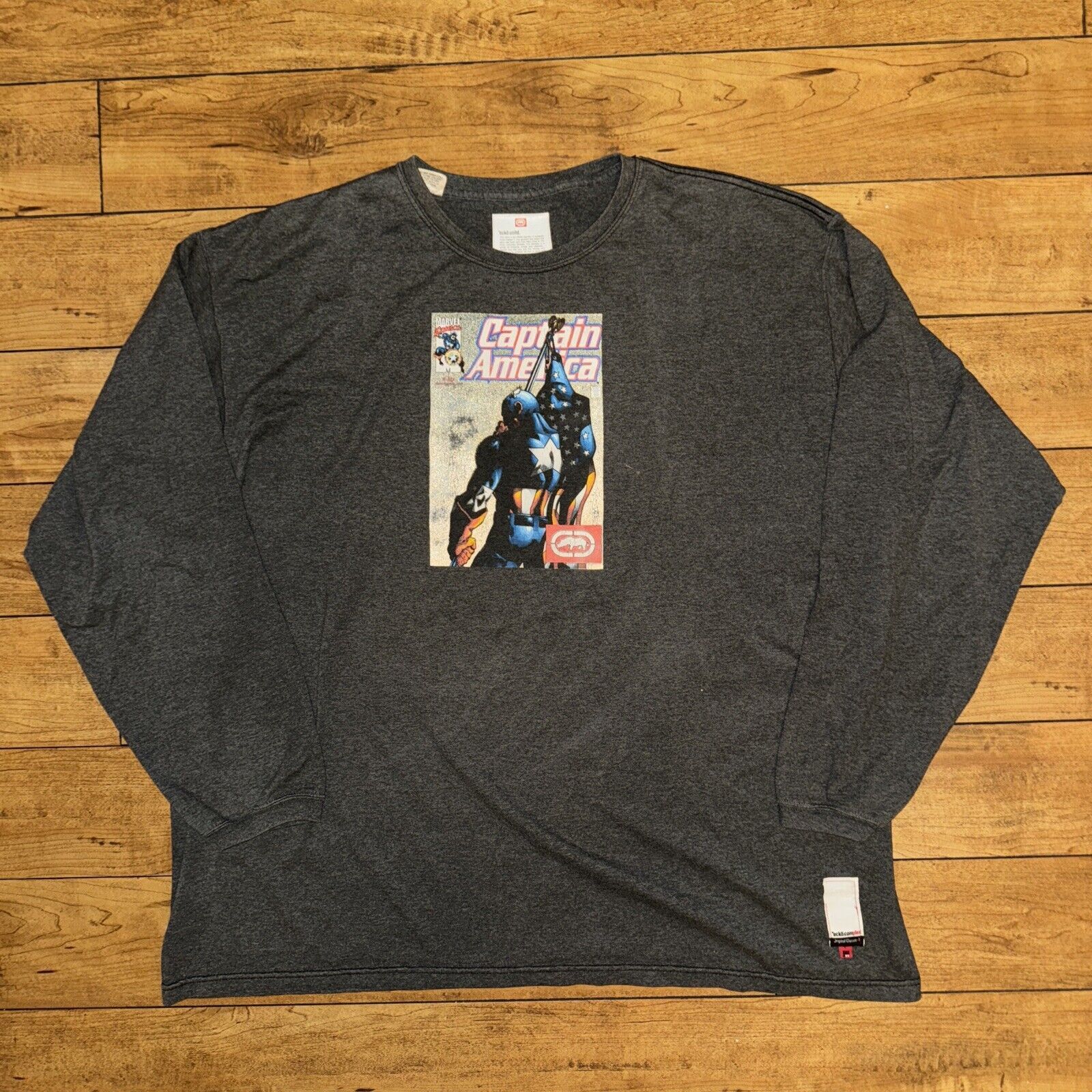 Ecko Unltd. × Marvel Comics Captain America Ecko Unltd. Long Sleeve Shirt Gray 2XL Size US XXL / EU 58 / 5 - 1 Thumbnail