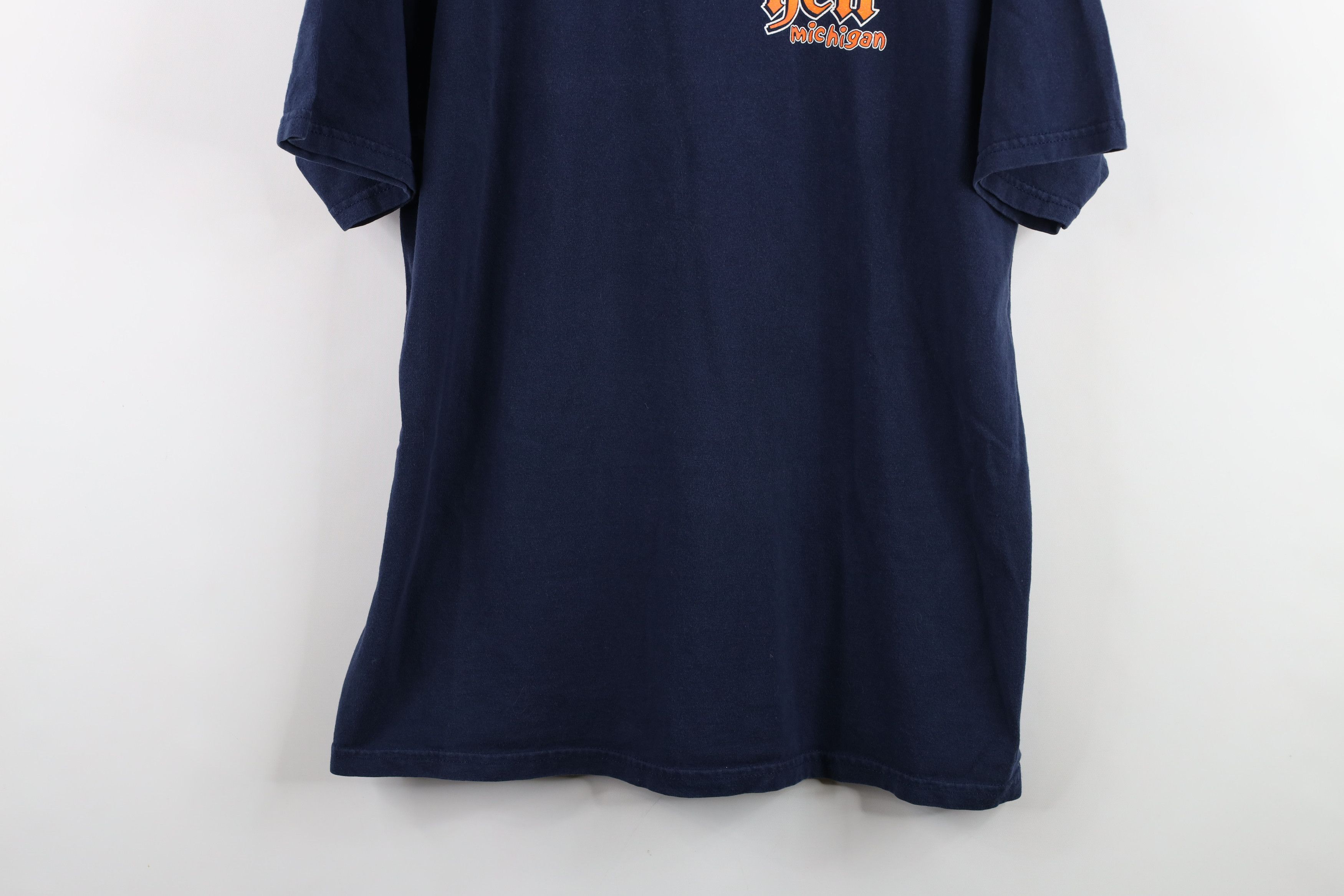 Vintage Vintage Y2K Streetwear Spell Out Hell Michigan T-Shirt Blue Size US L / EU 52-54 / 3 - 3 Thumbnail