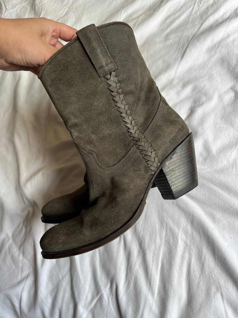 Sendra Sendra gray suede vintage above ankle cossacks biker boots Size US 9 / IT 39 - 4 Thumbnail