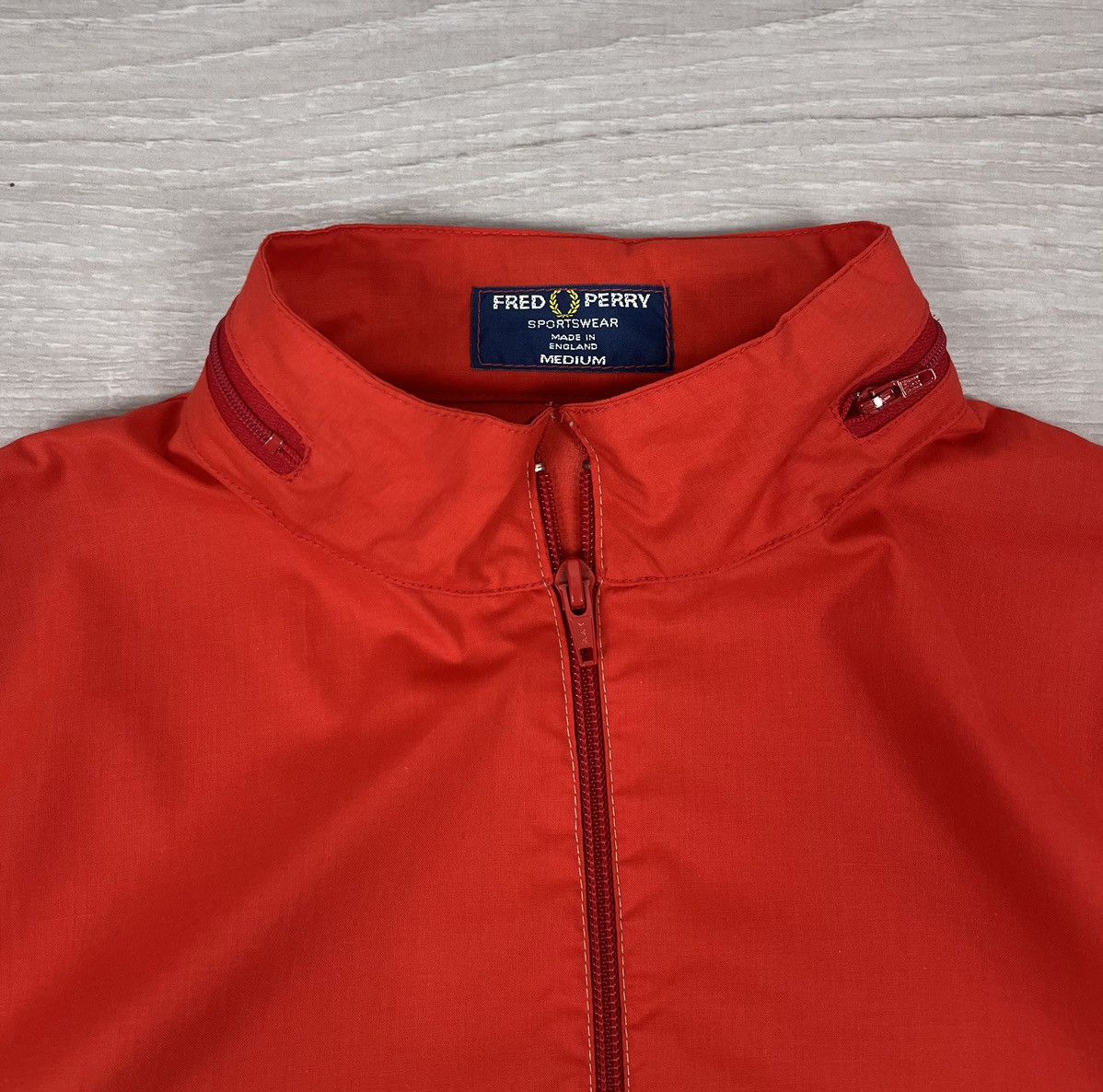 Fred Perry Rare Fred Perry England Vintage 80s Red Track Jacket Size US M / EU 48-50 / 2 - 7 Thumbnail