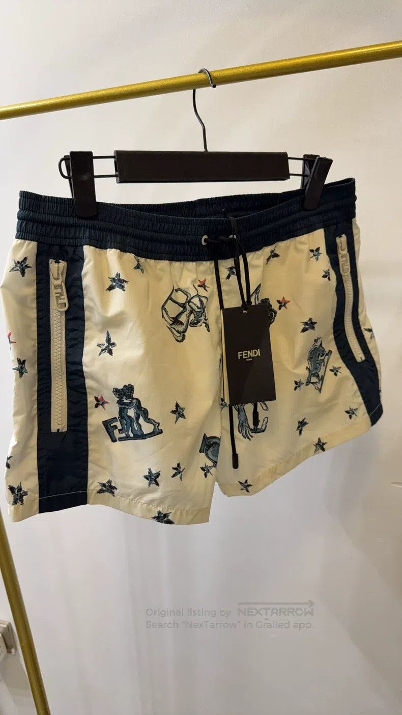 Fendi Fendi Zodiac Print Tie-dyed Straight Leg Beach Pants Size US 32 / EU 48 - 8 Thumbnail
