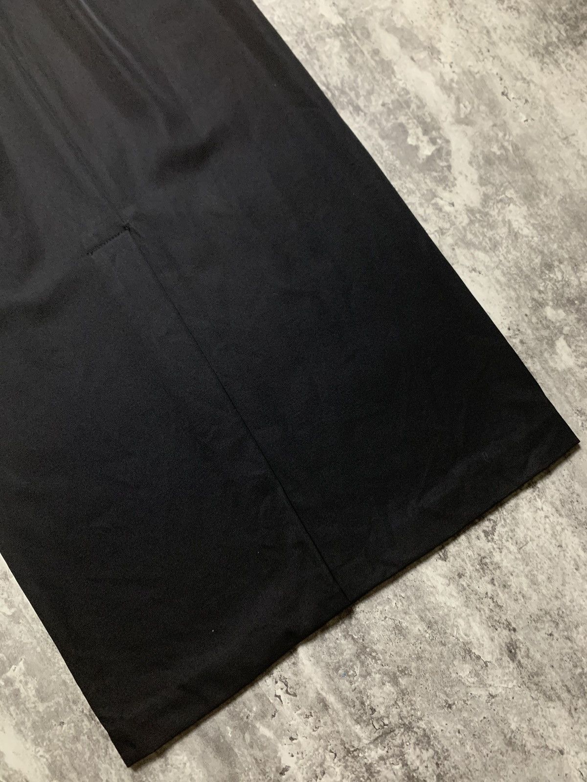 Yohji Yamamoto Iconic Yohji Yamamoto + Noir Black Wool Skirt Single Pocket Size 22" - 6 Thumbnail