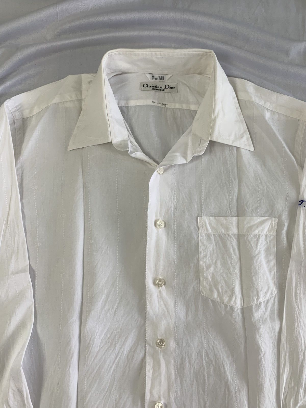 Christian Dior Monsieur Vintage CD monsieur white button up shirt monogram Size US M / EU 48-50 / 2 - 4 Thumbnail