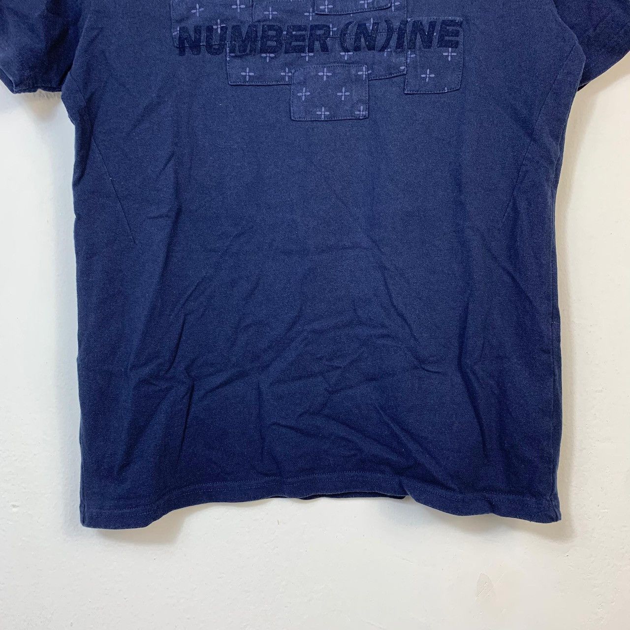 Number (N)ine Vintage NUMBER (N)INE Patch Denim Logo Rare T-Shirt Size US S / EU 44-46 / 1 - 7 Thumbnail