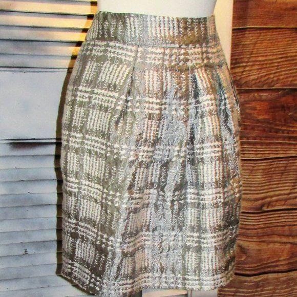Other Limited Small Gray/Cream Skirt Size 30" / US 8 / IT 44 - 2 Thumbnail