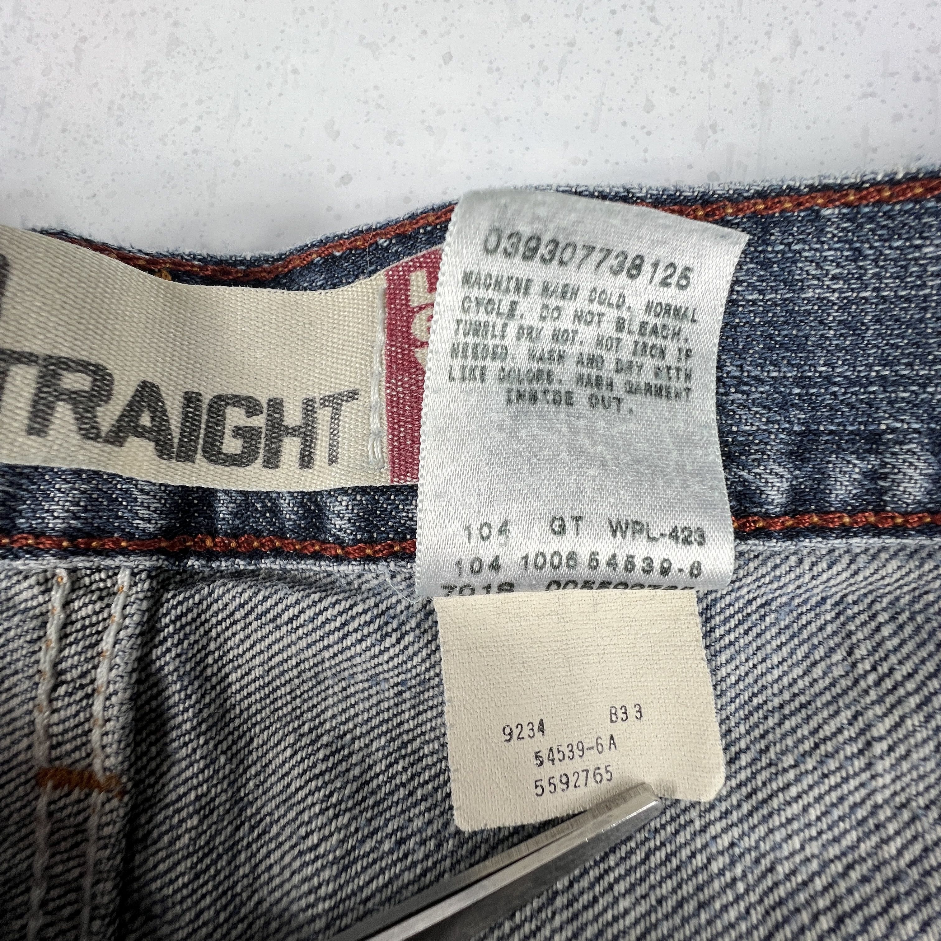 Levi's Y2K Levi's Jeans 559 Relaxed Straight Blue Thrashed Denim Size US 34 / EU 50 - 10 Thumbnail