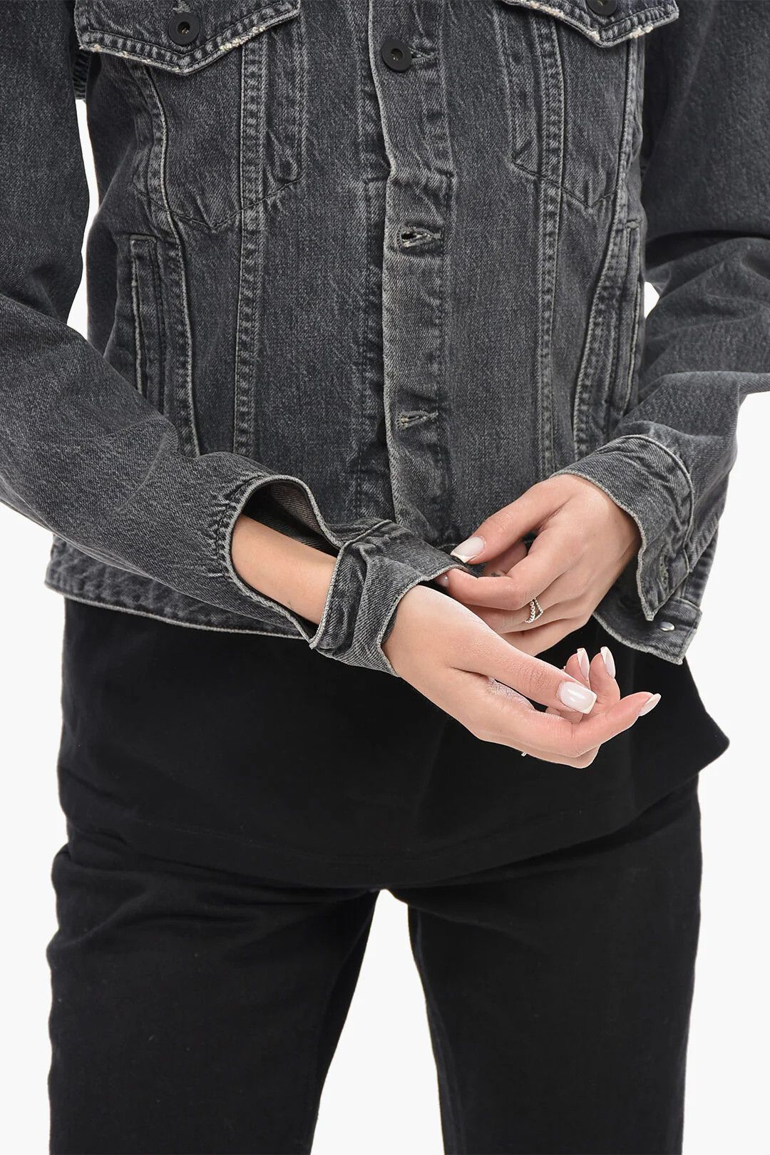 Off-White og1mm0426 Cut-out Denim Jacket in Grey Size M / US 6-8 / IT 42-44 - 4 Thumbnail