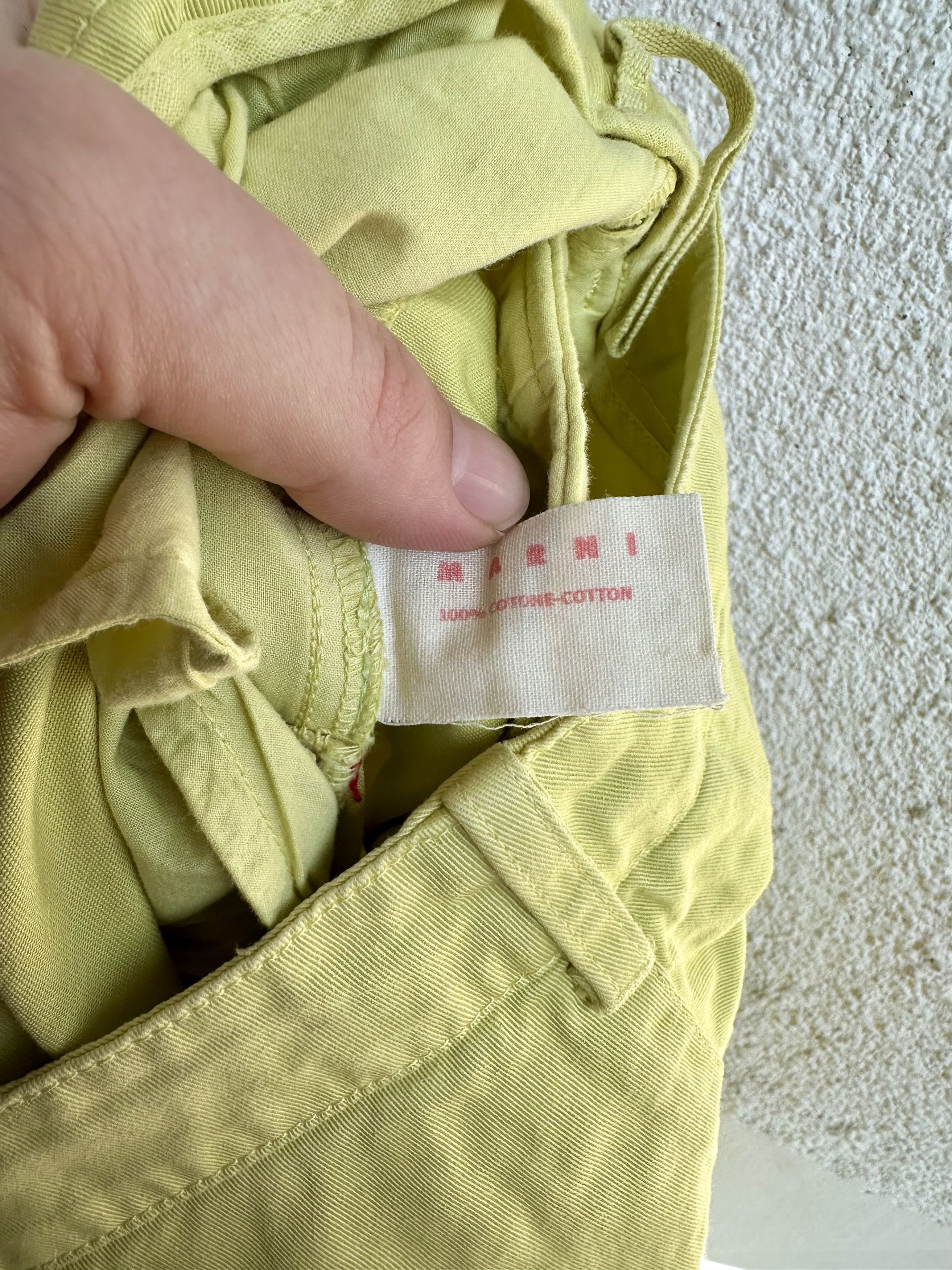 wide leg yellow trousers