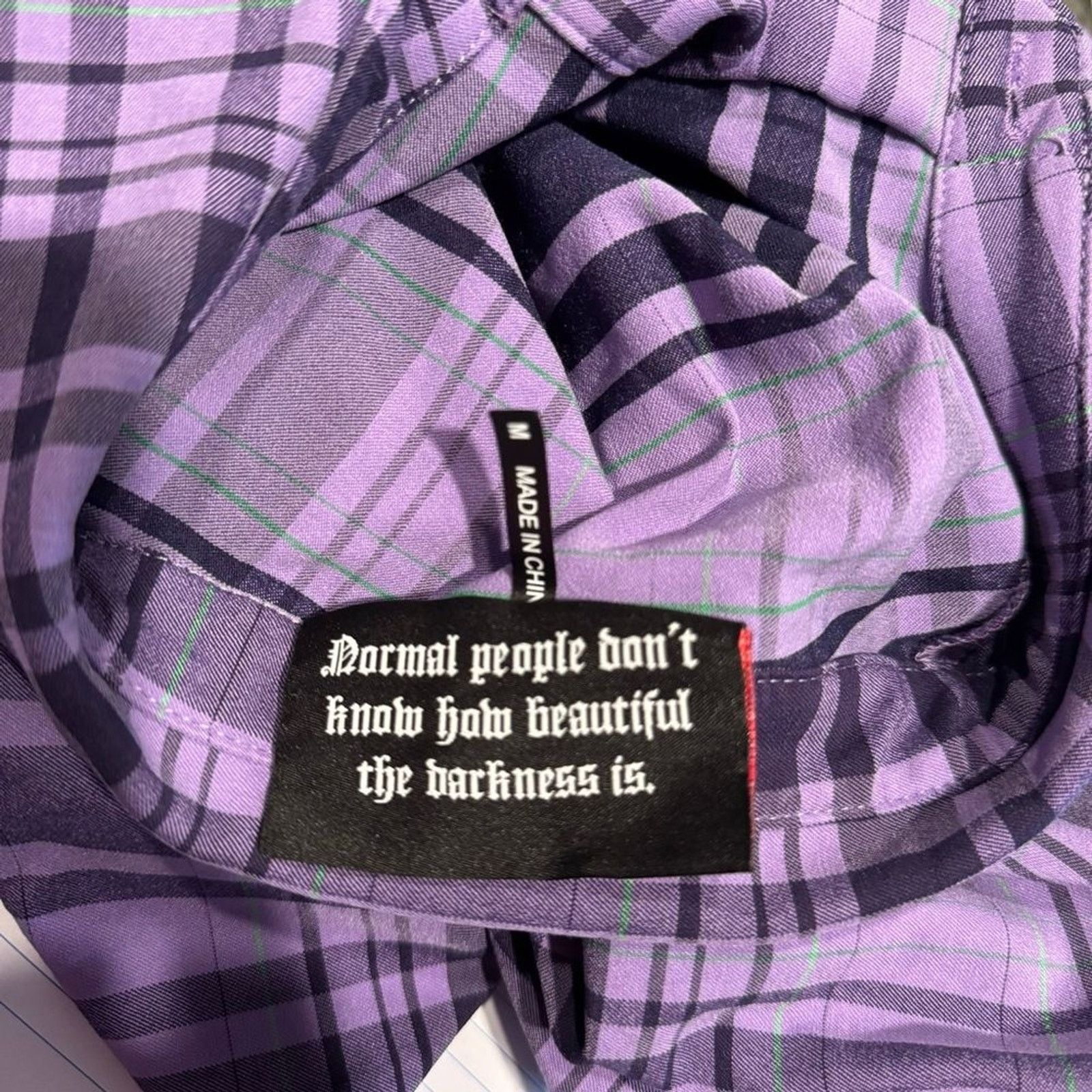 Killstar Killstar Purple Plaid Cropped Top Heart Buttons Tie Front M Size M / US 6-8 / IT 42-44 - 11 Thumbnail