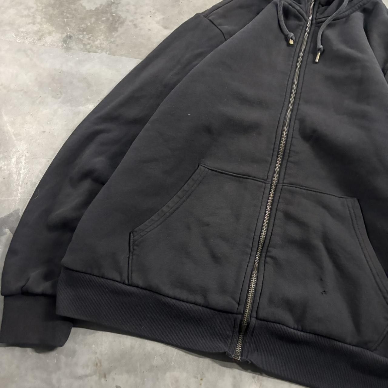 Vintage Crazy Vintage Y2K/2000s Black Blank Sherpa Lined Essential Zip Up Hoodie! Size L Size US L / EU 52-54 / 3 - 3 Thumbnail