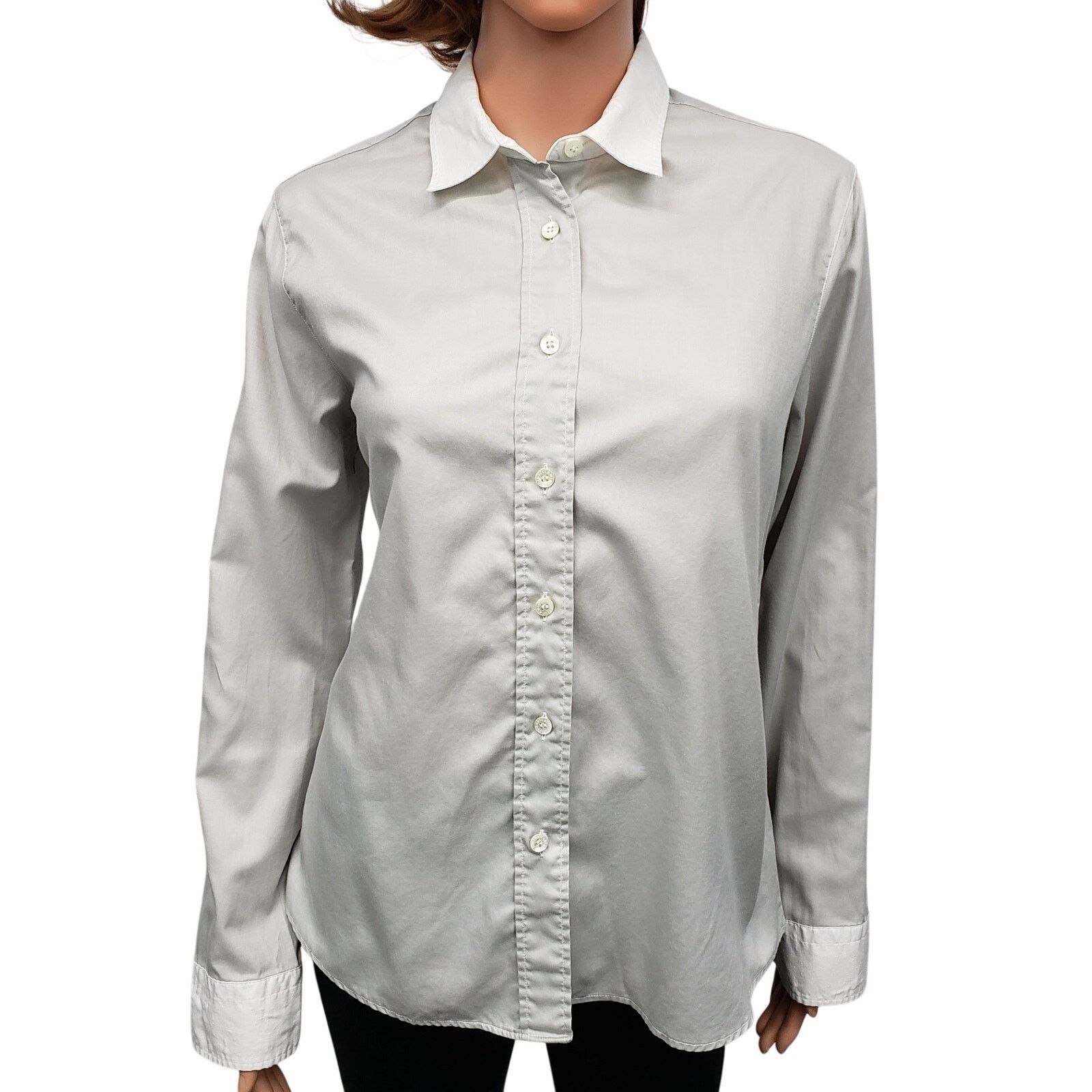 Amina Rubinacci Amina Rubinacci Napoli Shirt Made in Italy Two-tone L/S M Size M / US 6-8 / IT 42-44 - 2 Thumbnail