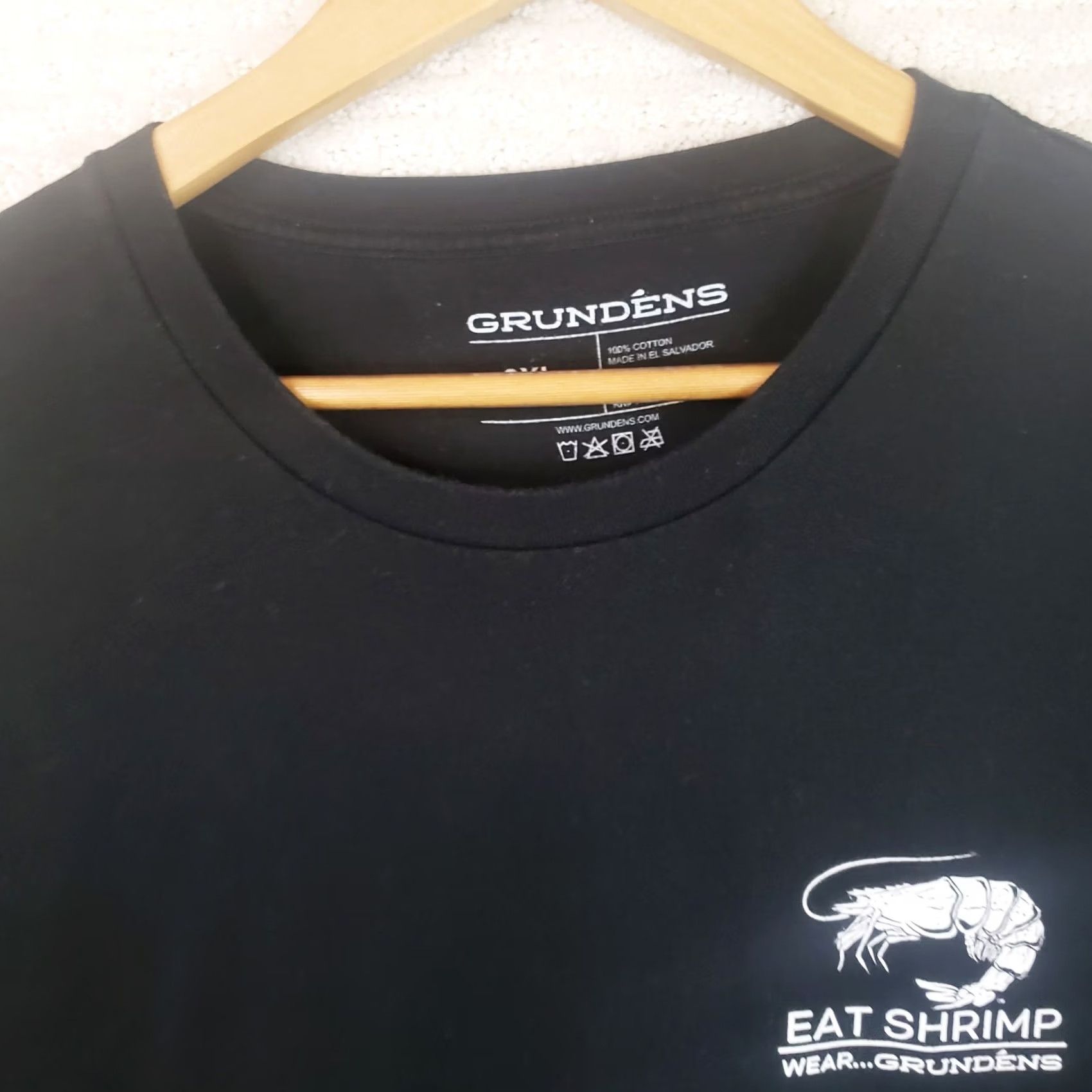 Shrimps Gruden's Short Sleeve T-Shirt Tee 3XL Black Shrimp Graphic Front & Back Mens Shirt Vintage No Size US XXL / EU 58 / 5 - 3 Thumbnail