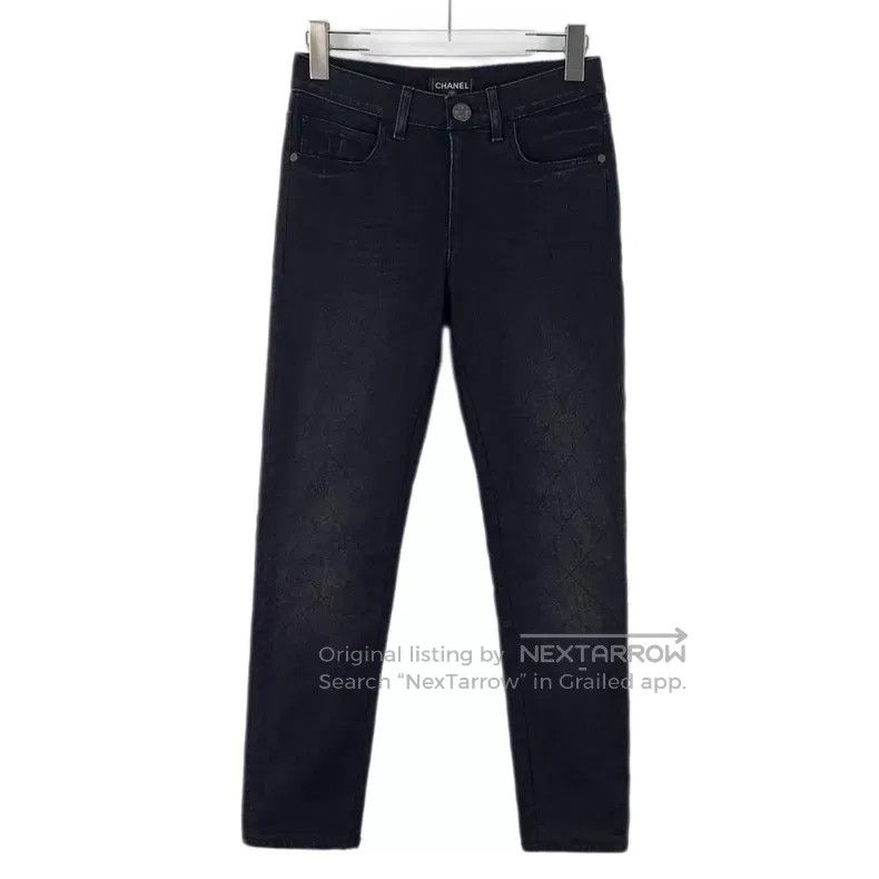 Chanel Chanel Black cotton casual jeans Size 42" / US 20 - 1 Thumbnail