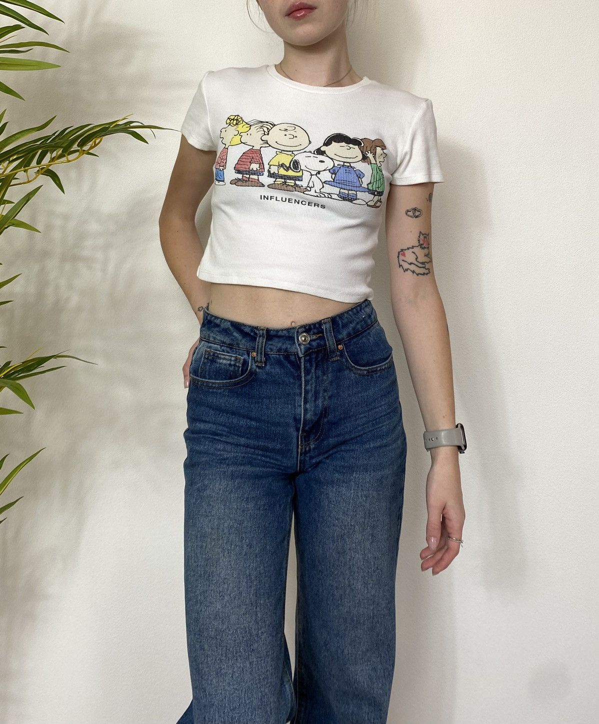 CUTE PEANUTS “INFLUENCERS” CROP T SHIRT