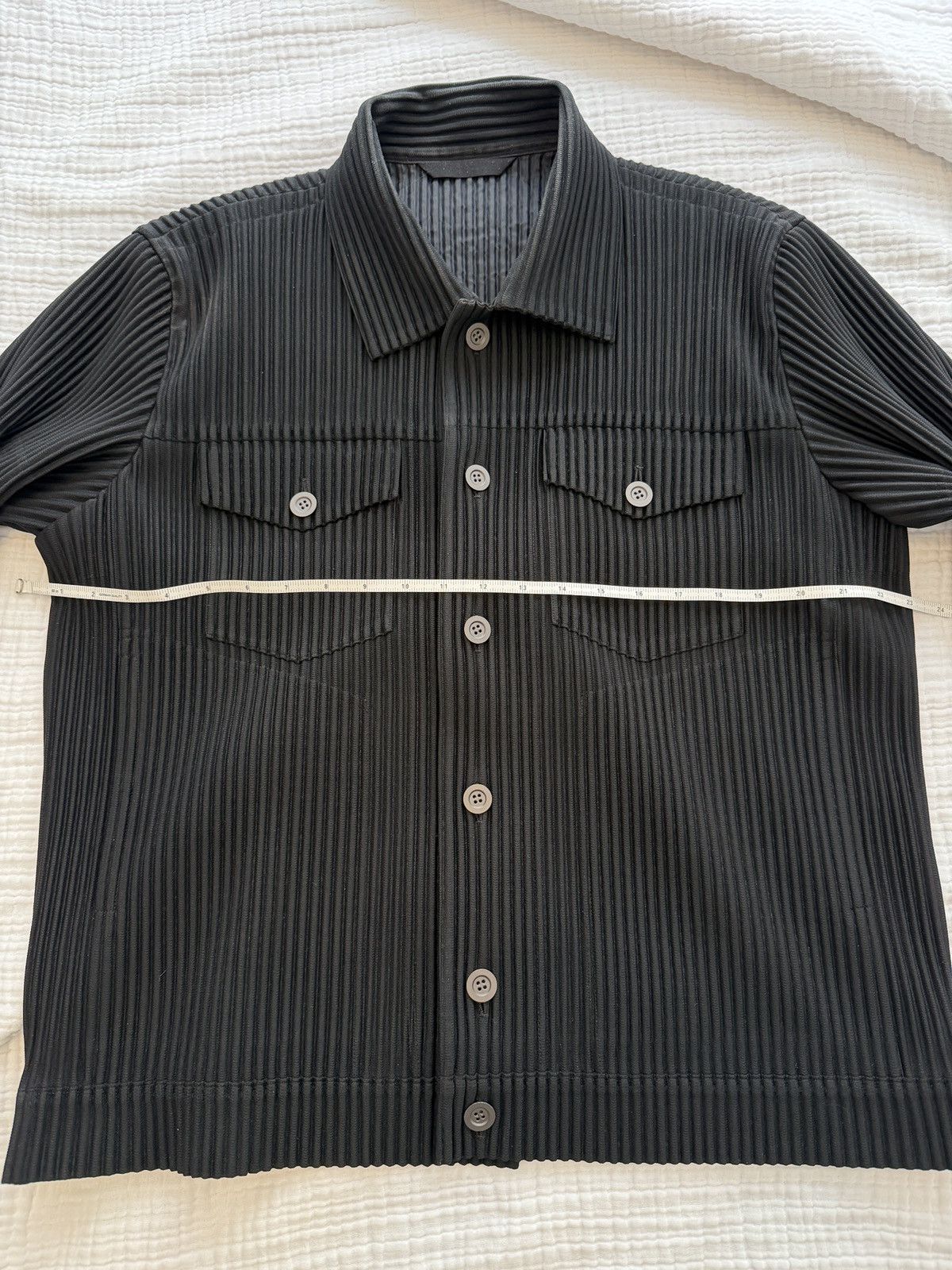 Homme Plisse Issey Miyake Pleated Trucker Jacket Size US L / EU 52-54 / 3 - 3 Thumbnail