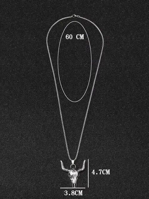Jewelry Bull Head Charm Necklace Size ONE SIZE - 2 Thumbnail