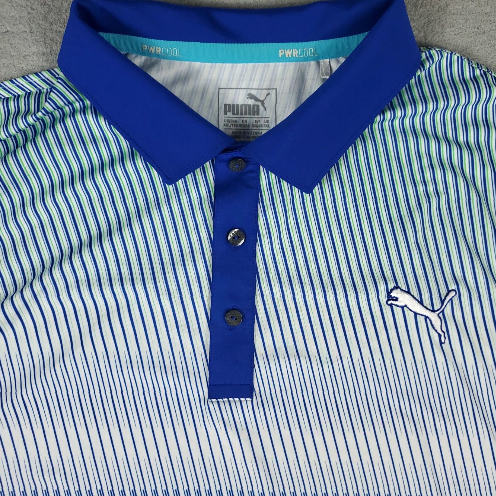 Puma PUMA Polo Shirt Mens 2XL Size Blue Color Short Sleeve Polo Shirt Casual Golf 2XL Polo Shirt Men Classic Sports Golf PUMA Men's Shirt Blue Size US XXL / EU 58 / 5 - 2 Thumbnail