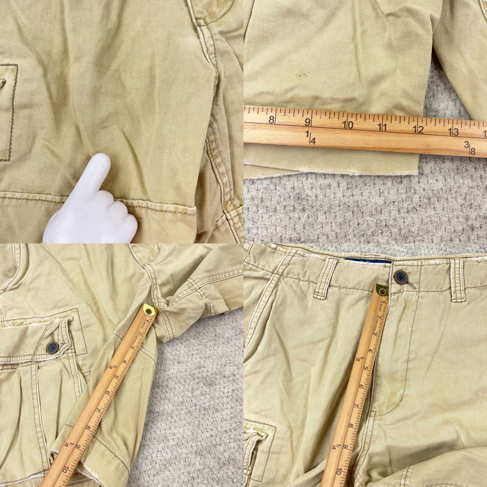 American Eagle Outfitters VINTAGE American Eagle Cargo Shorts Men 34 Brown Tan Canvas Casual 90s Hipster Baggy Cargo Pockets Mens Size US 34 / EU 50 - 8 Thumbnail