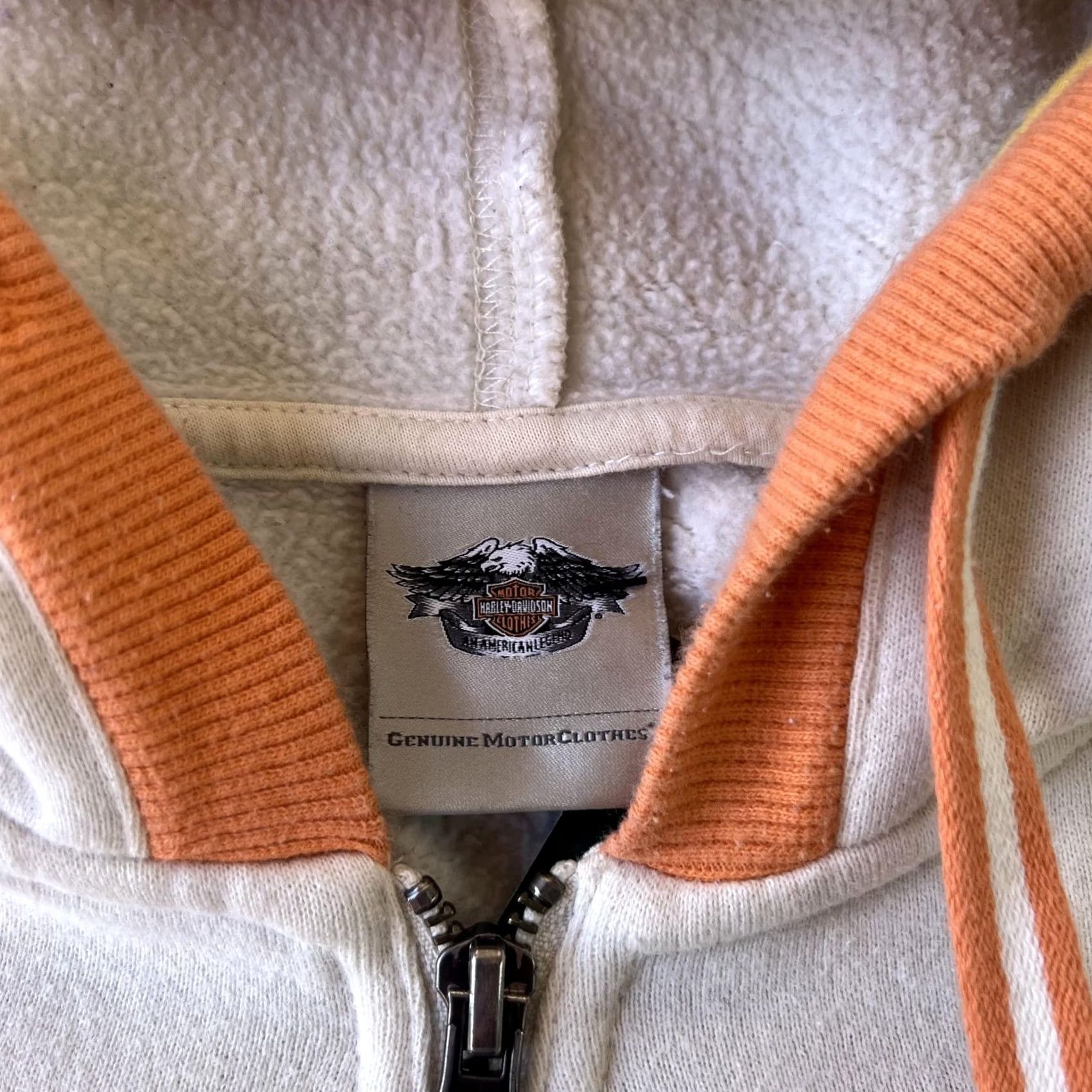 Harley Davidson Harley-Davidson Hoodie Womens Medium White Full Zip Hooded Sweatshirt 97409-14VW Size L / US 10 / IT 46 - 3 Thumbnail