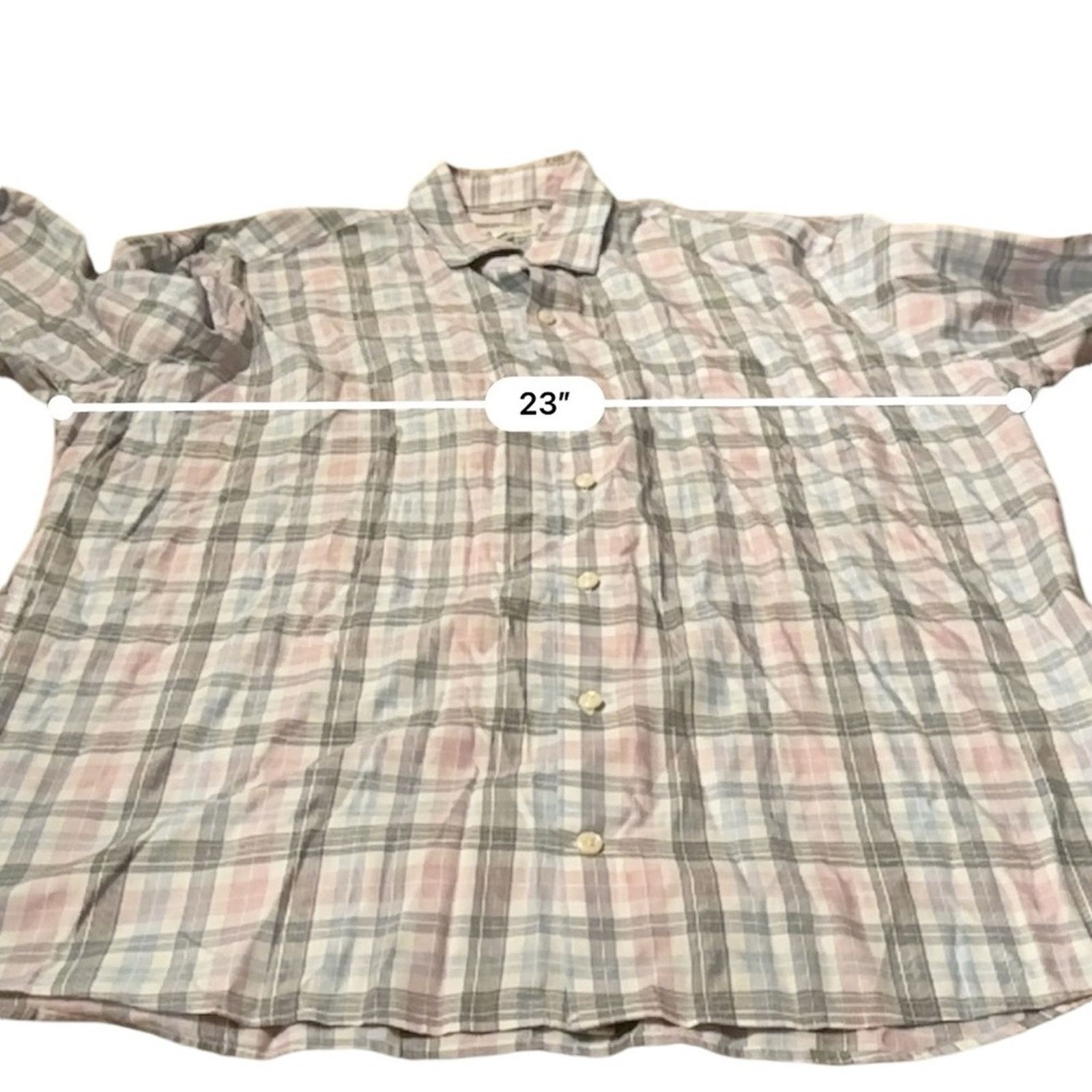 Peter Millar Peter Millar White, Blue & Pink Plaid Button Down Shirt Sz L Size US L / EU 52-54 / 3 - 7 Thumbnail