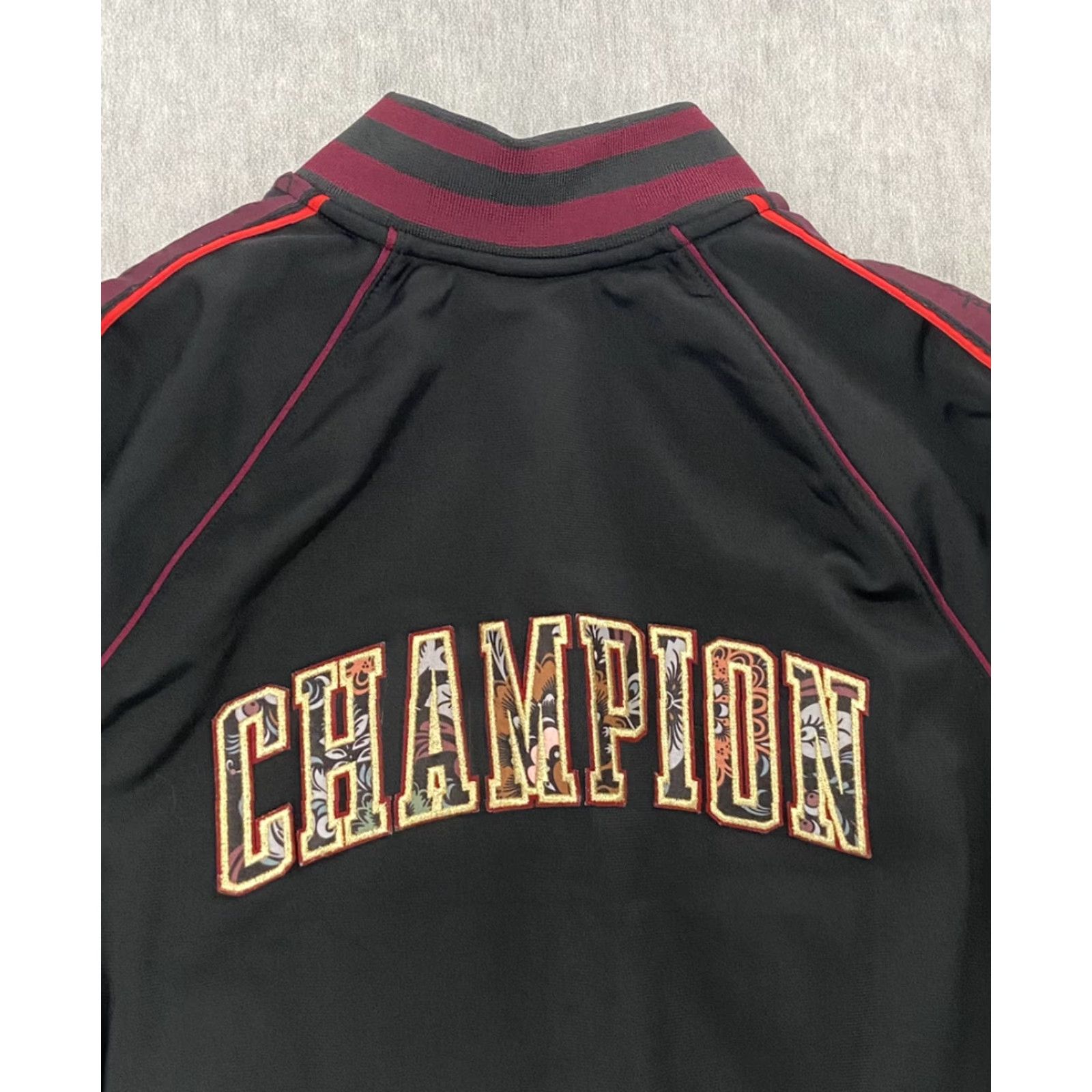 Champion Champion Jacket Womens Small Black Floral Full Zip Logo Track Ladies S Size S / US 4 / IT 40 - 3 Thumbnail