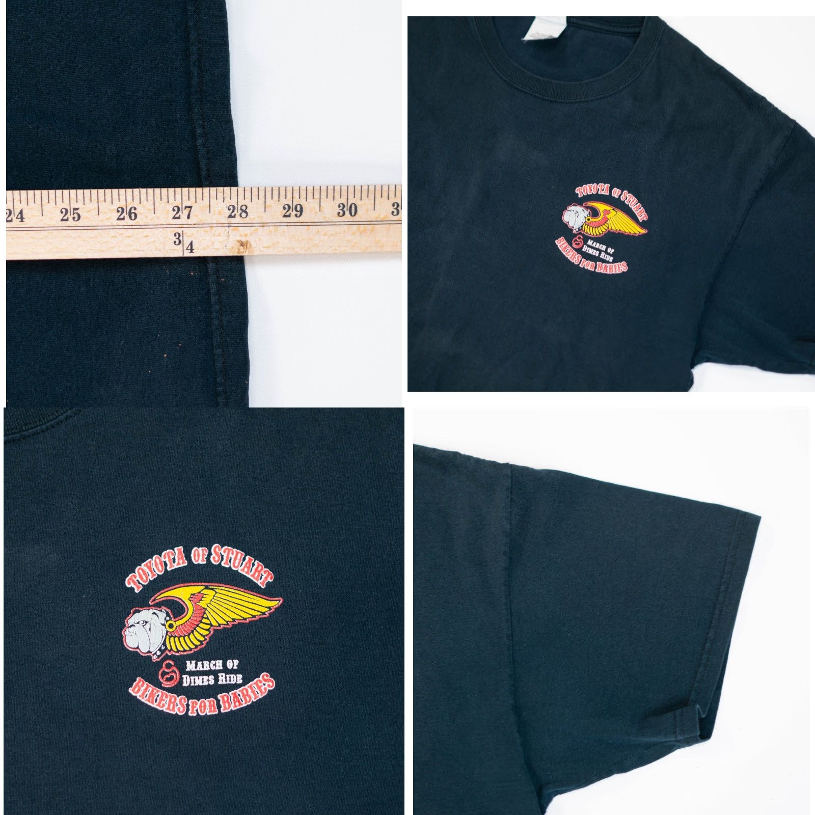 Anvil VINTAGE Toyota T-Shirt XL Bulldogs JDM Black 90s 2006 March of Dimes Nike? Size US XL / EU 56 / 4 - 8 Thumbnail
