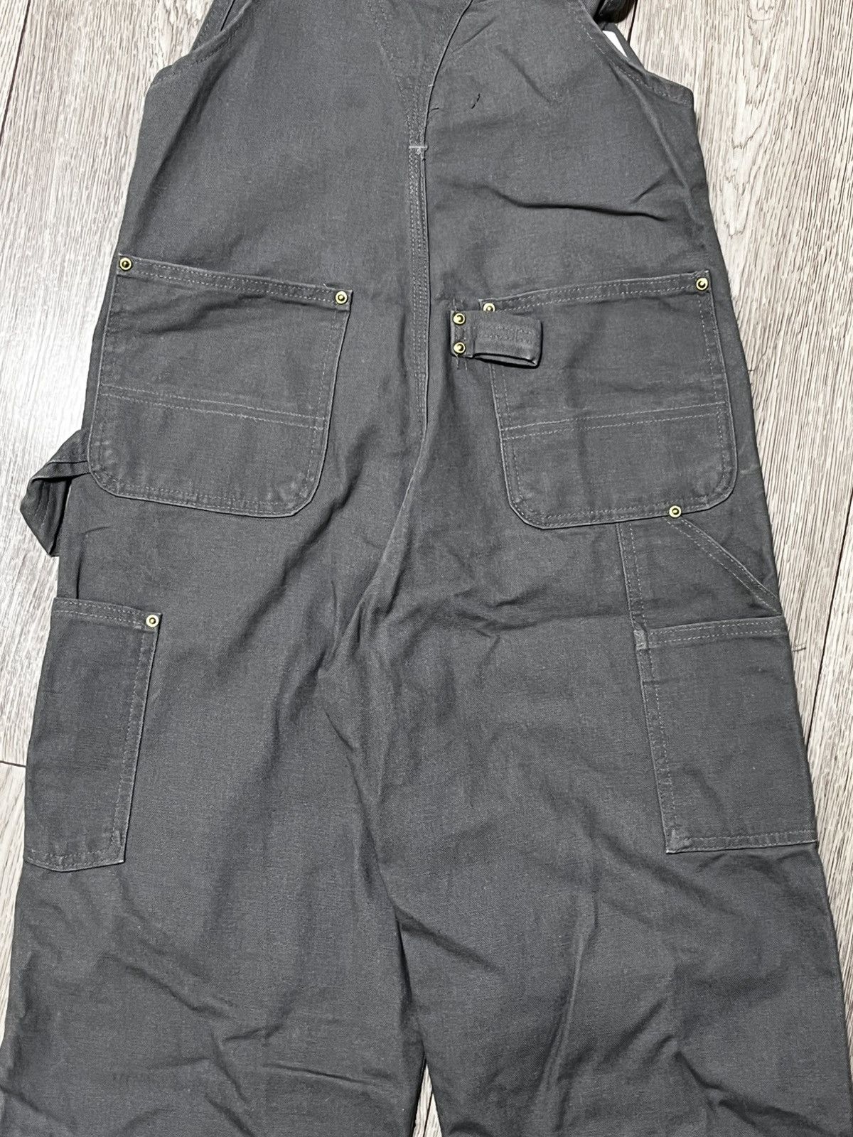 Carhartt Vintage 90s Carhartt Duck Bib Overalls Graphite Made in USA Size US 28 / EU 44 - 7 Thumbnail