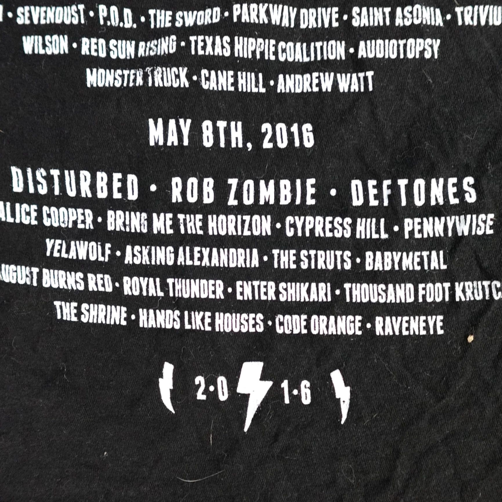 Vintage Carolina Rebellion Shirt XL Black Double Sided Rob Zombie Deftones Pennywise Shirt Mens XL Black Double Sided Size US XL / EU 56 / 4 - 5 Thumbnail