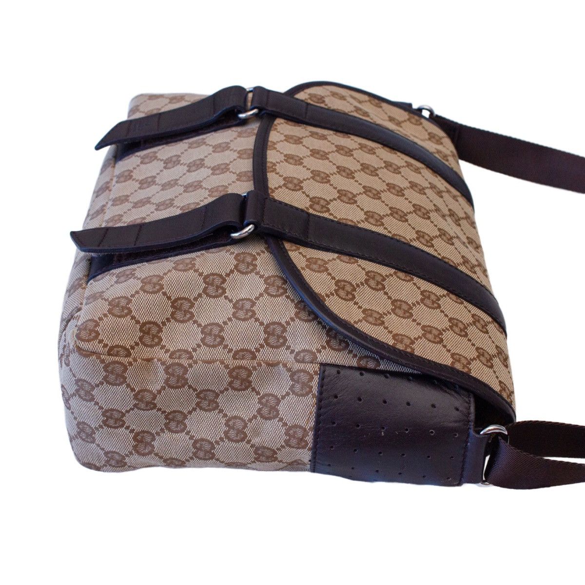 Gucci × Tom Ford 1,7k$ GUCCI Double Belt Flap Unisex Messenger GG Monogram Size ONE SIZE - 3 Thumbnail