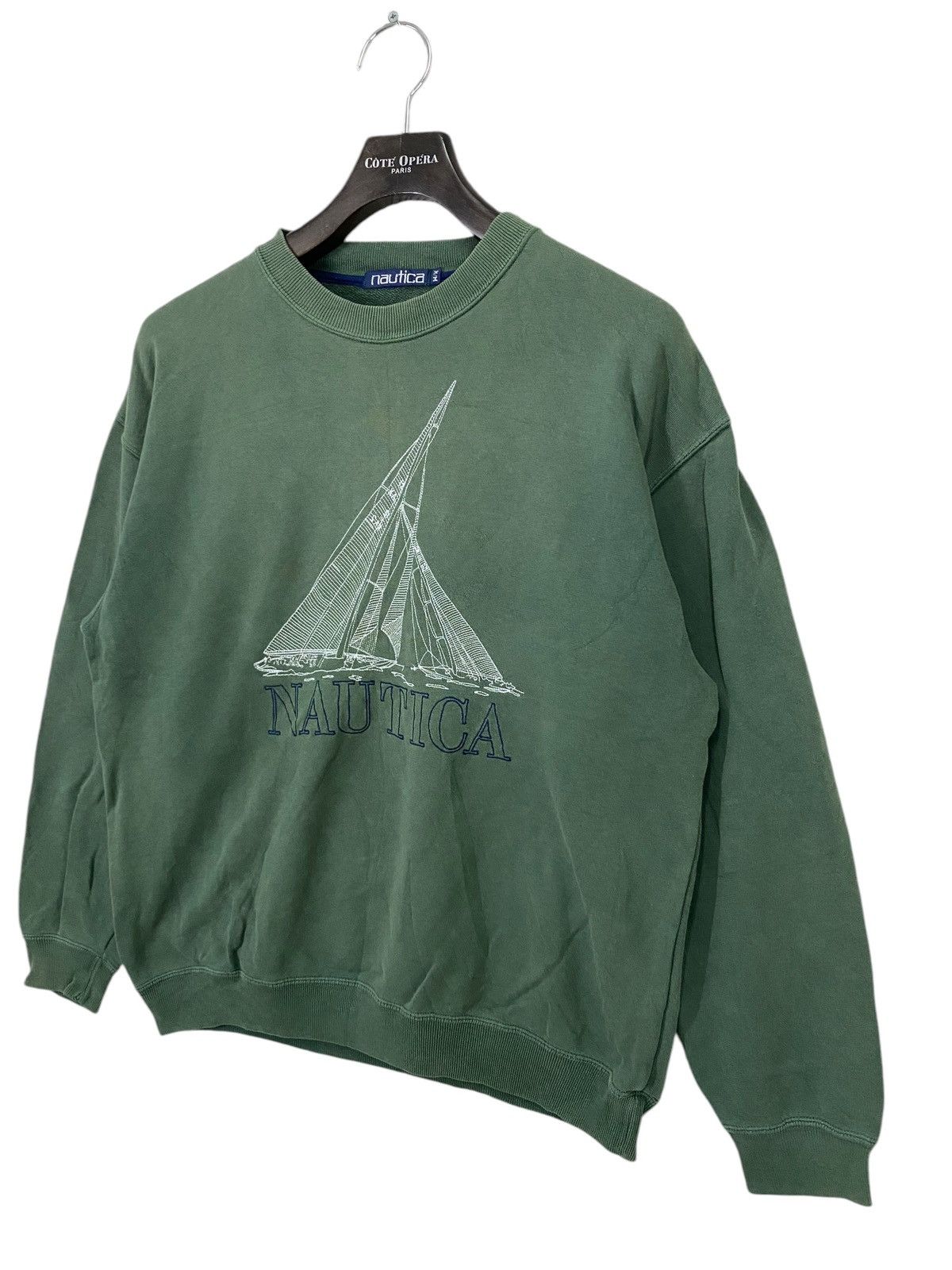 Nautica × Vintage Vtg nautica emboidery spellout sweatshirt pullover crewneck Size US L / EU 52-54 / 3 - 4 Thumbnail