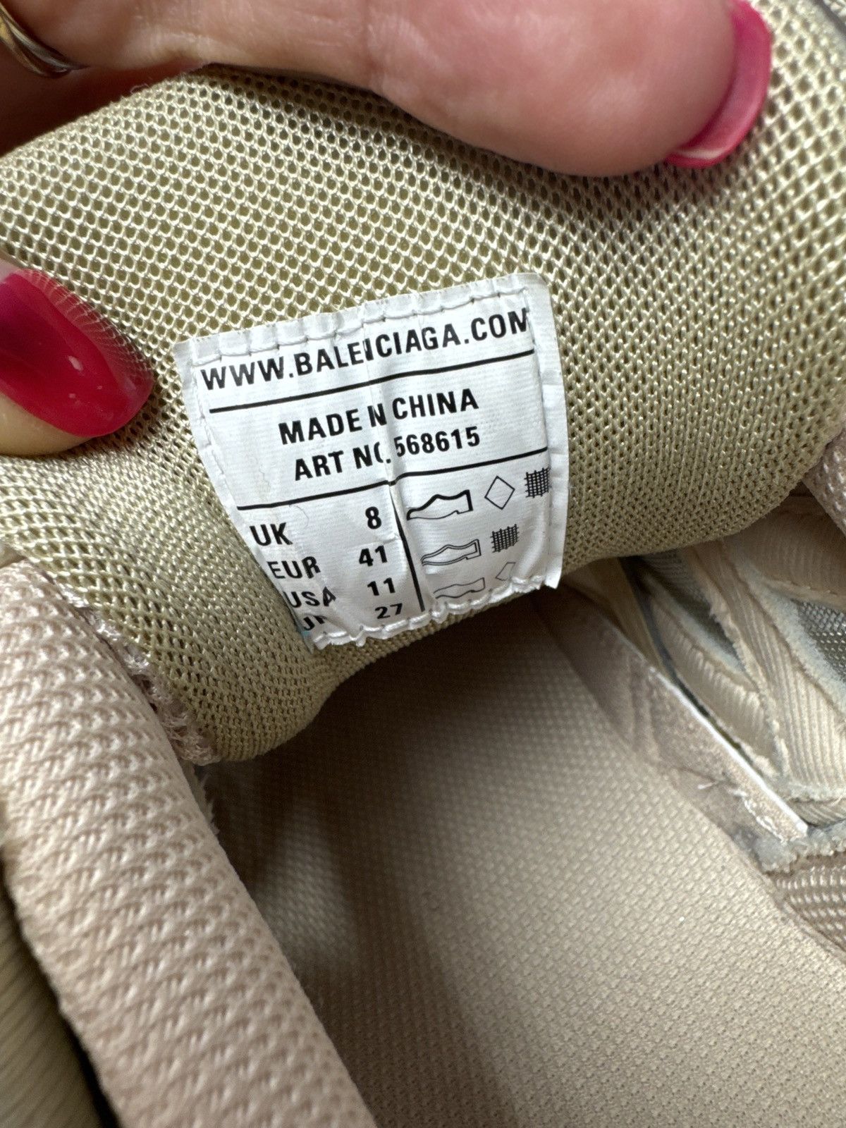 Balenciaga Track.2 Trainer Nude / Metallic Sneakers Size 41 Low Top Sneakers