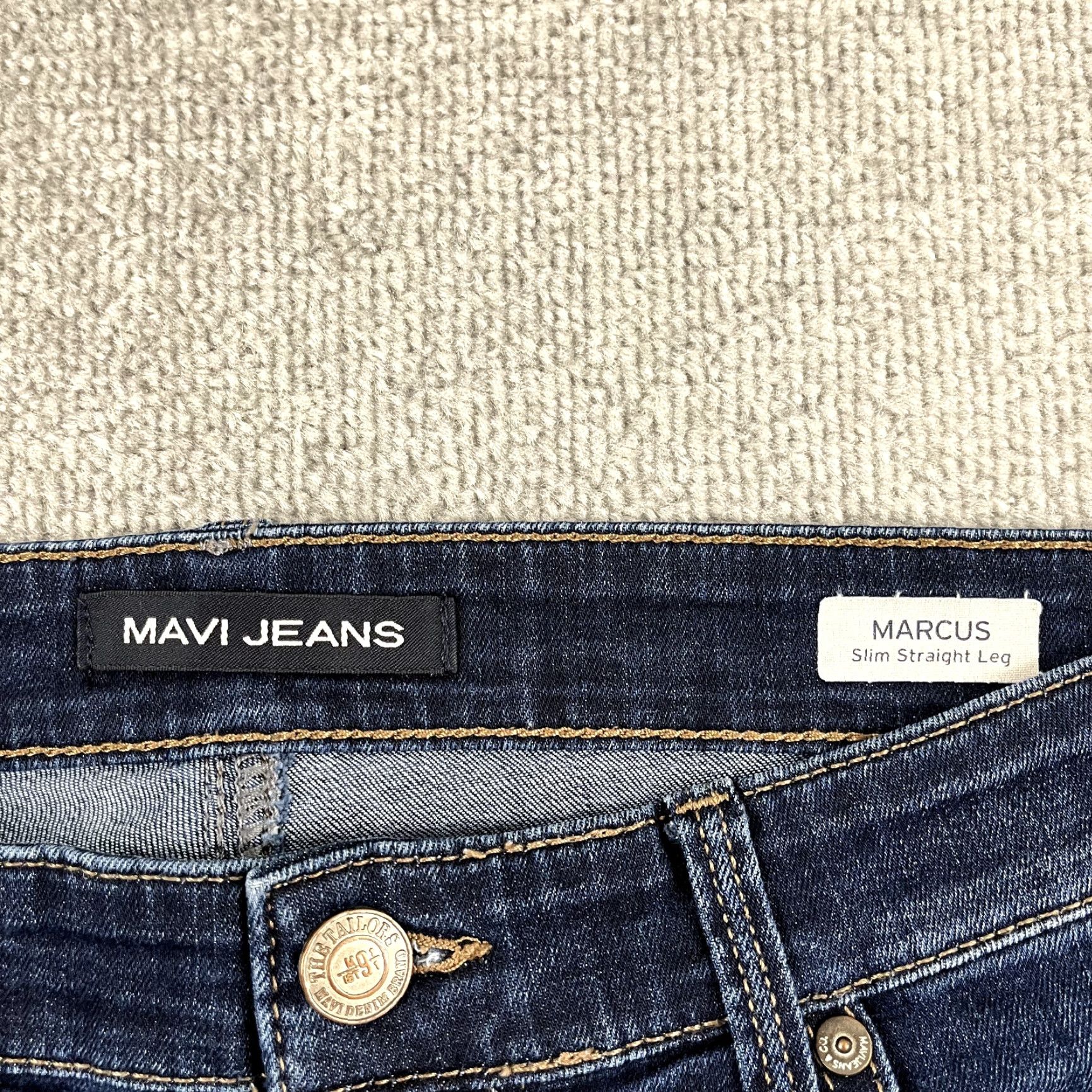 Vintage MAVI Jeans Mens 32 x 30 Marcus Slim Straight Leg Dark Blue Denim Stretch Casual Jeans Size US 32 / EU 48 - 4 Thumbnail