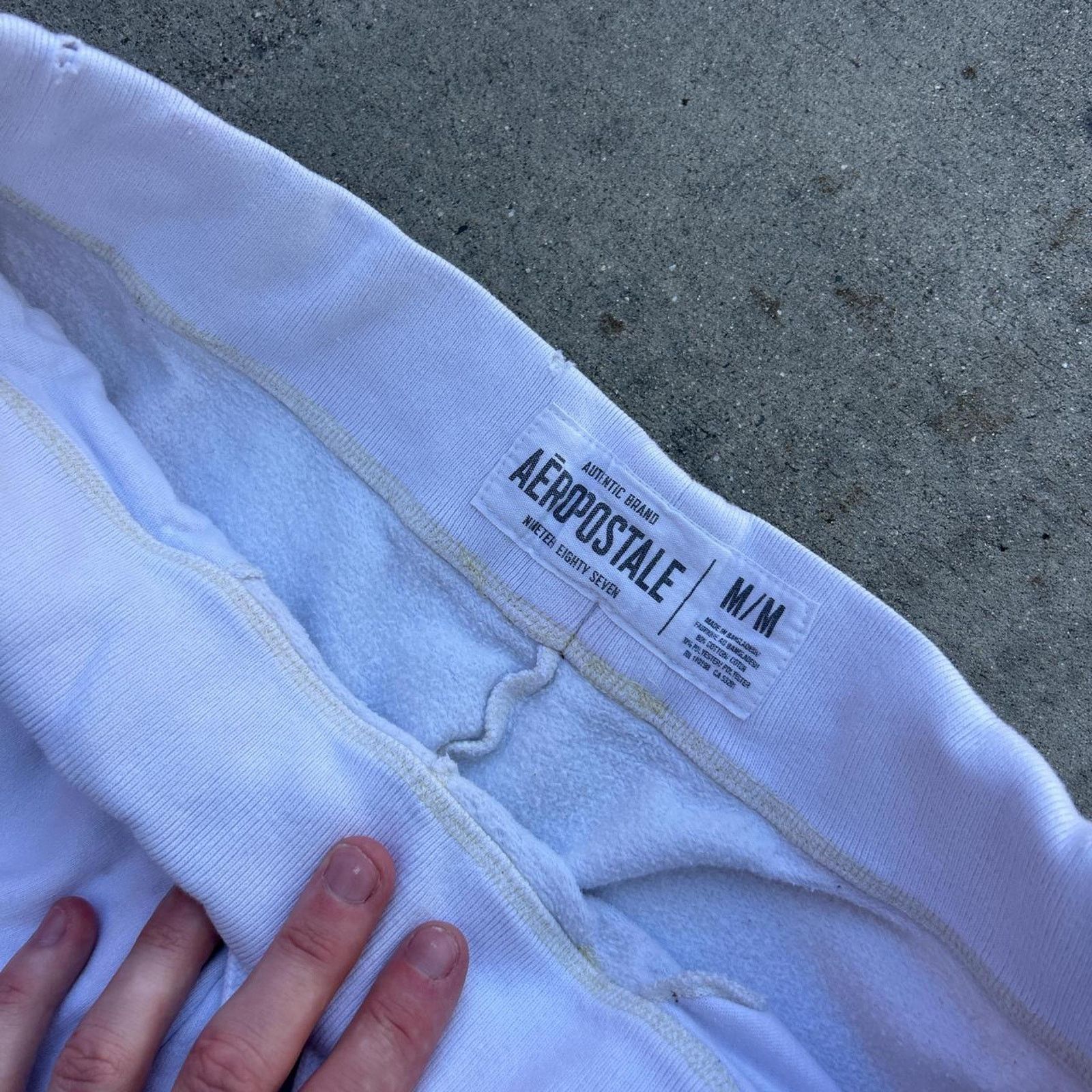 Aeropostale Y2k aeropostale white and brown striped baggy Sweatpants Size US 31 - 4 Thumbnail