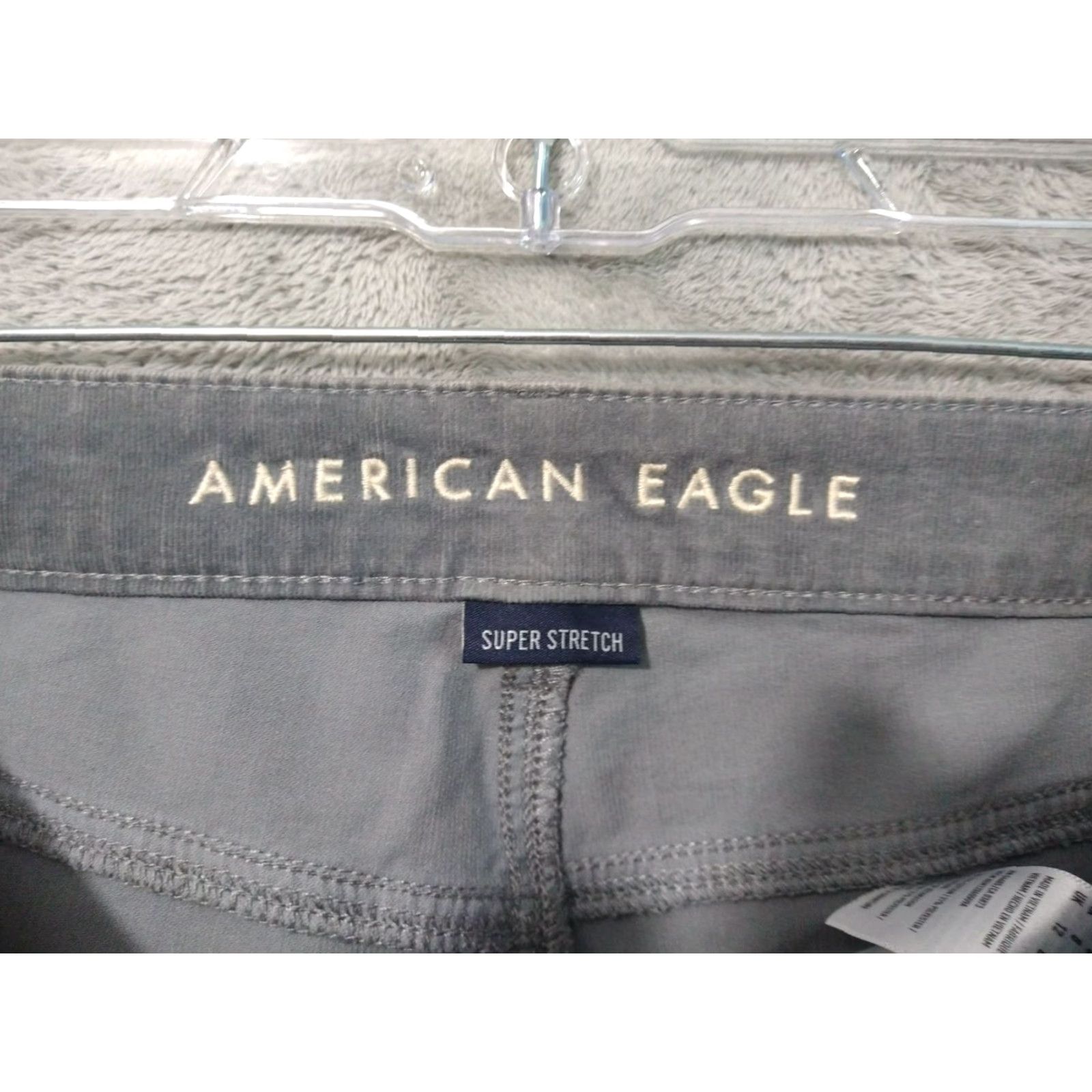 American Eagle Outfitters American Eagle Pants Womens 8 Long Gray Corduroy Jegging Hi Rise Super Stretch Size 30" / US 8 / IT 44 - 7 Thumbnail
