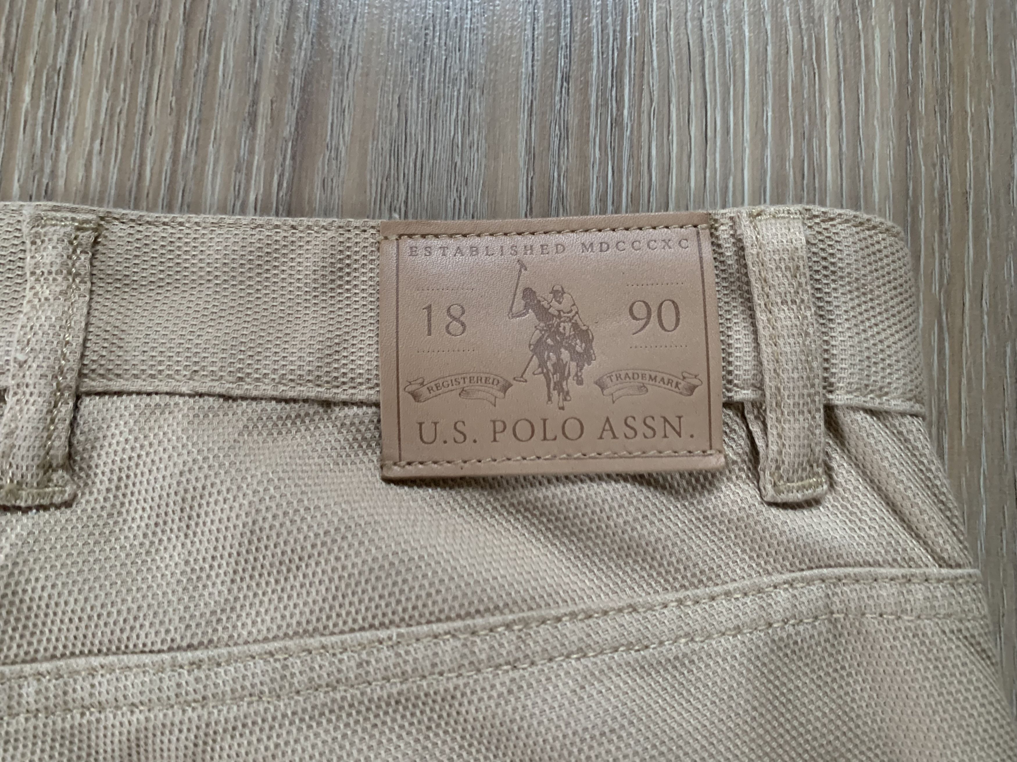 Designer × U.S. Polo Assn. U.S. Polo Assn Slim Beige Casual Pants Size US 34 / EU 50 - 8 Thumbnail