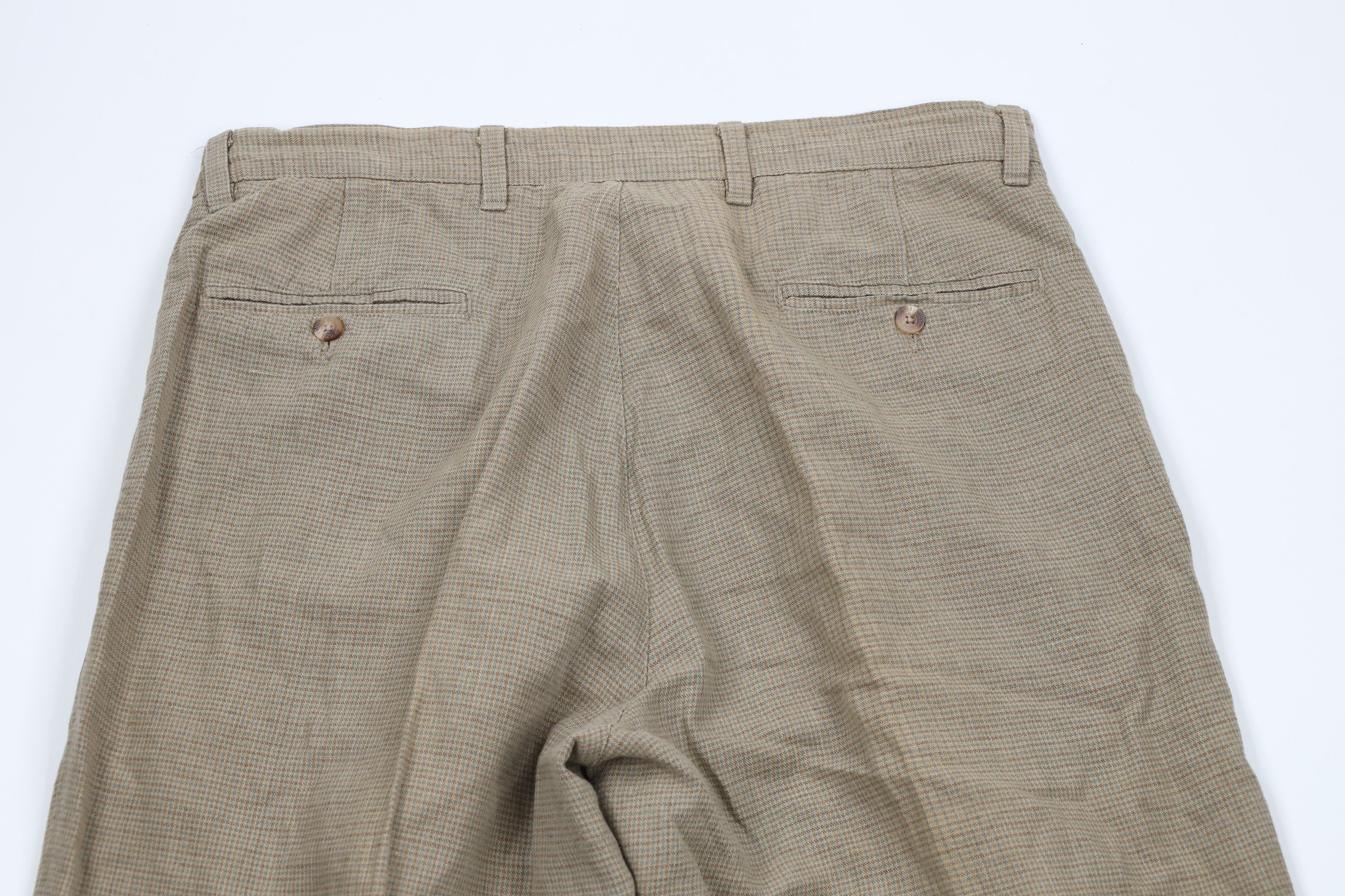 Eddie Bauer × Vintage Vintage 90s Eddie Bauer Blend Pleated Wide Leg Cuffed Pants Size US 36 / EU 52 - 8 Thumbnail