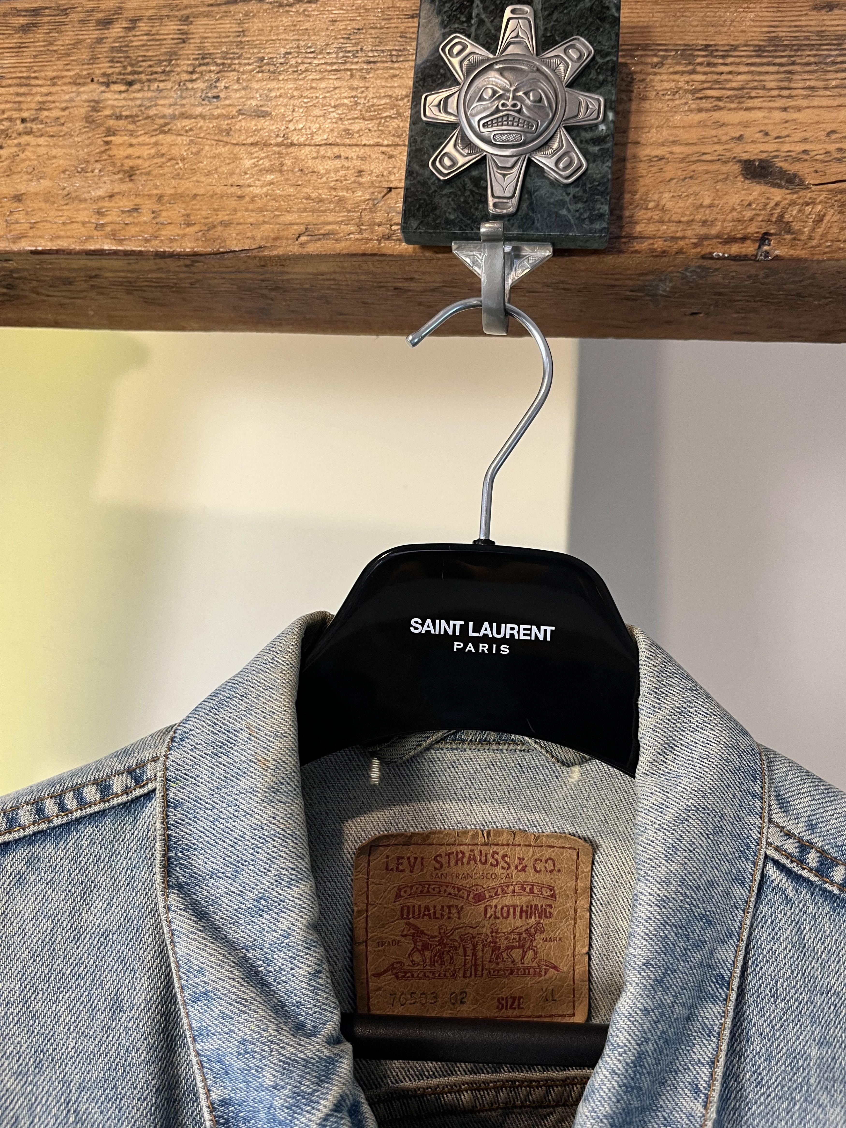 Levi's × Levi's Vintage Clothing × Vintage 1995 Levi's Baby Blue Distressed Trucker Jacket 70503 02 Size US XL / EU 56 / 4 - 3 Thumbnail