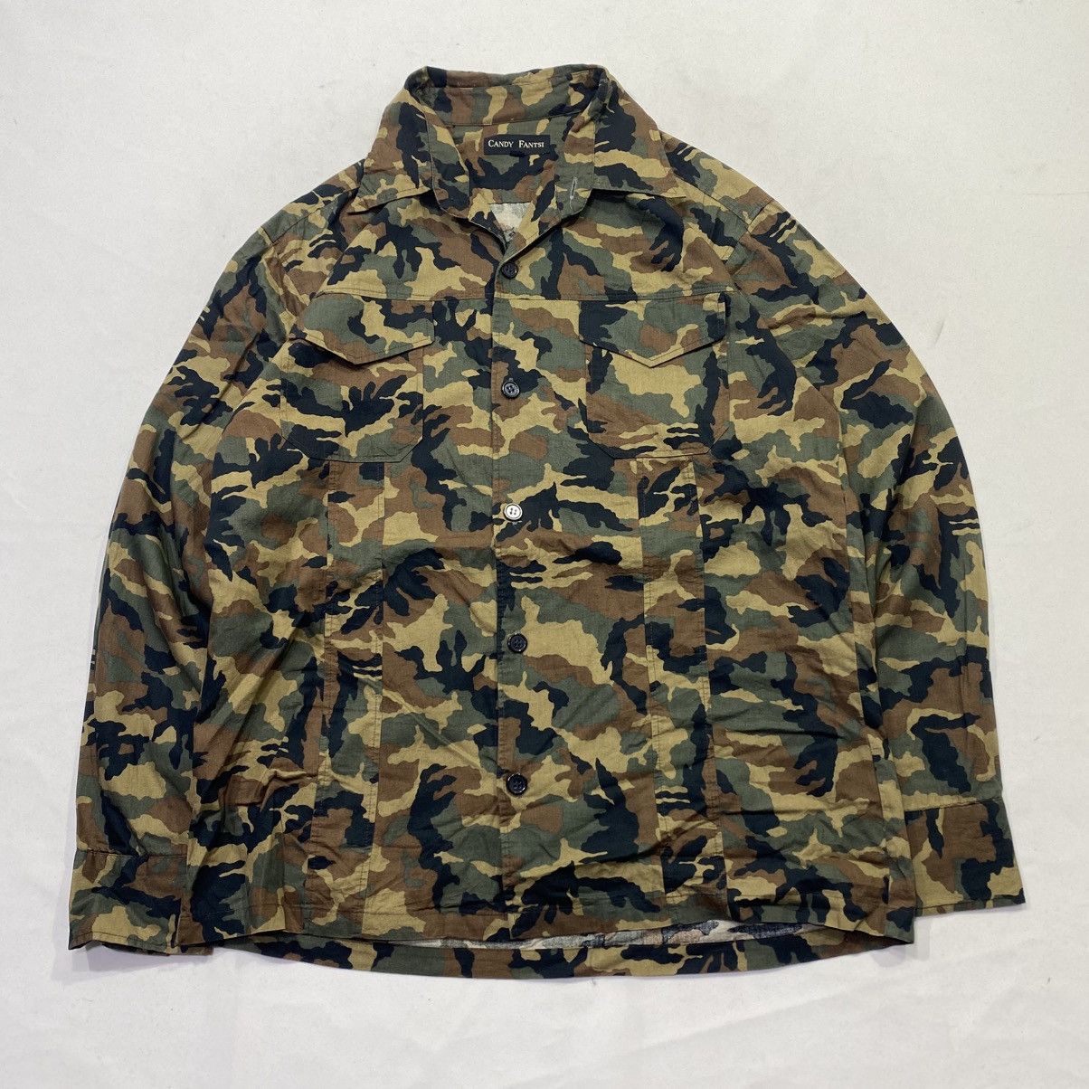 Japanese Brand Candy Fantsi Camouflage Army Button Up Shirt Size US M / EU 48-50 / 2 - 1 Thumbnail