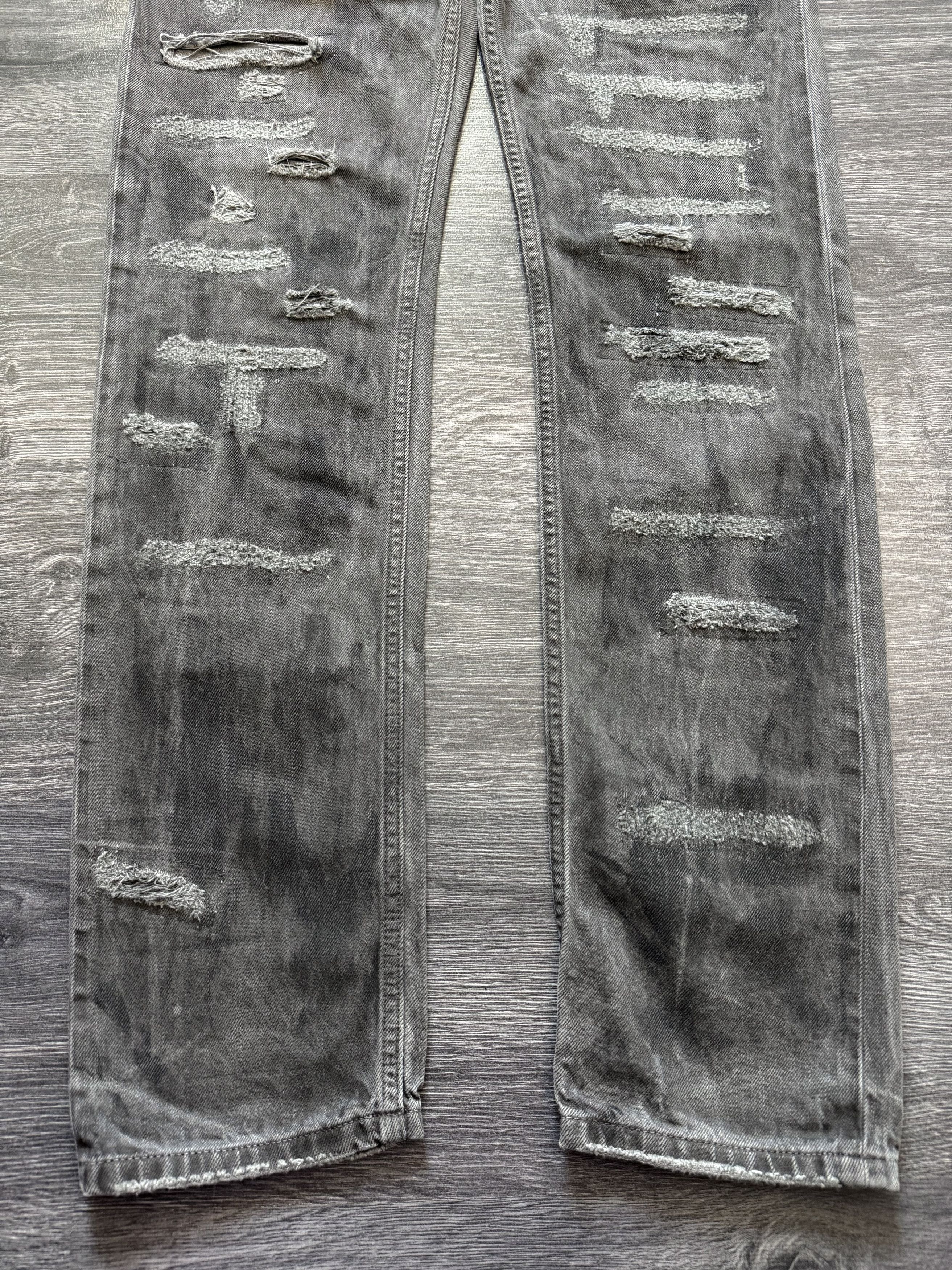 Diesel Diesel Black Gold Rust Painted Distressed Denim Jeans Size US 30 / EU 46 - 5 Thumbnail