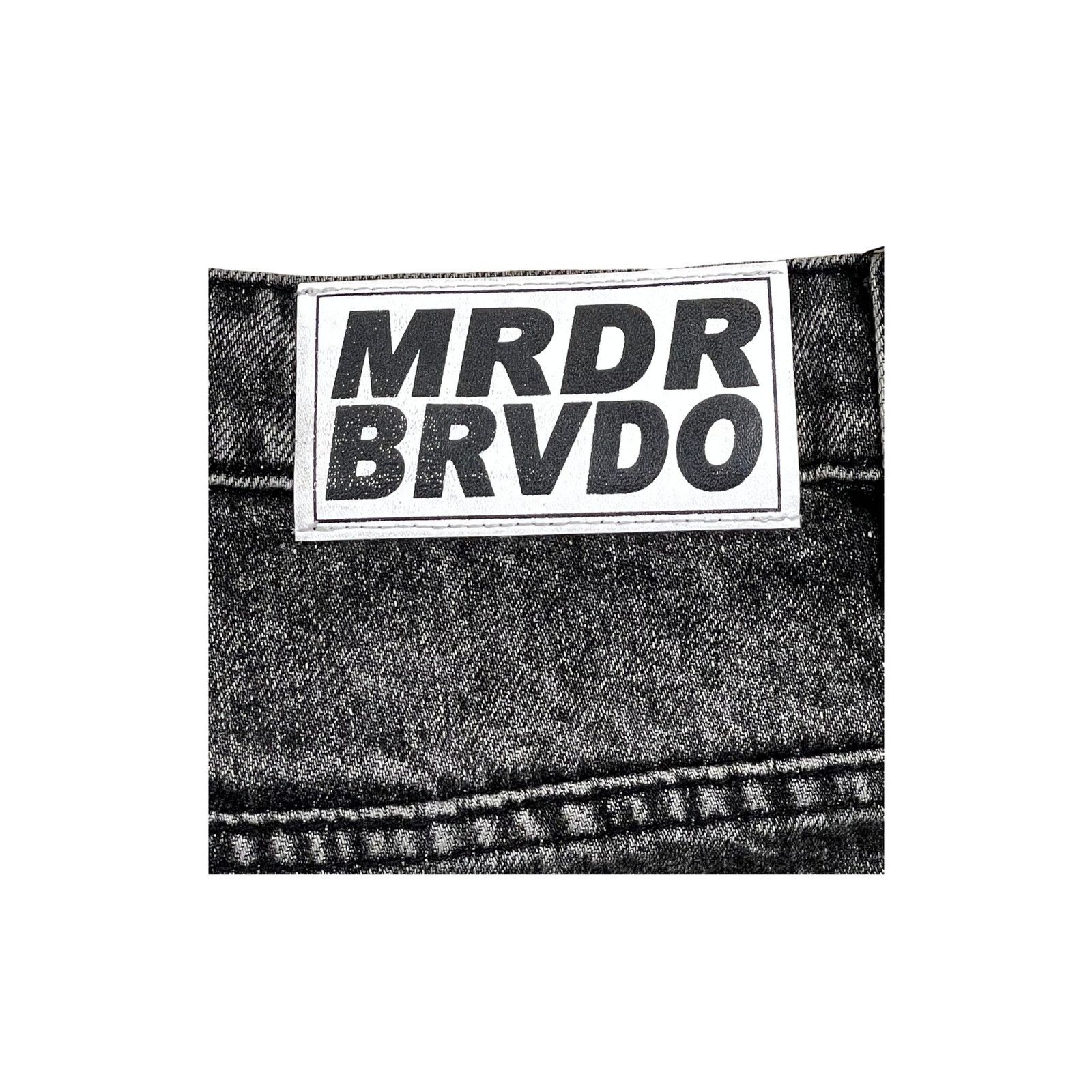Who Decides War Who Decides War Distressed Black & Purple Jeans Size US 32 / EU 48 - 4 Thumbnail