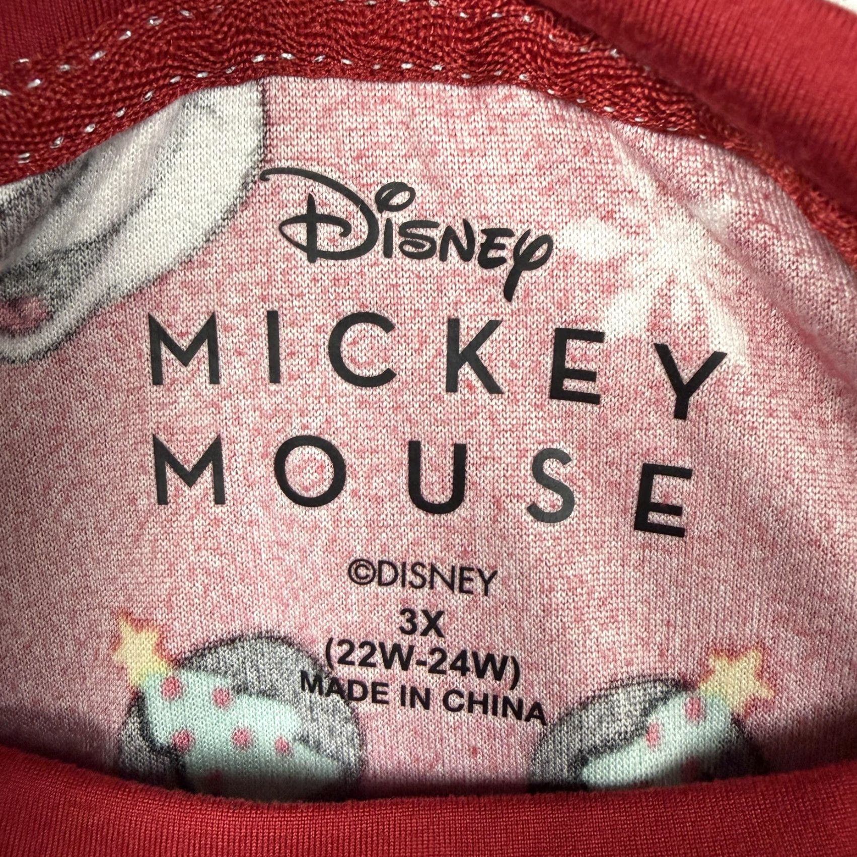 Disney VINTAGE Disney Mickey Mouse Pajama Set Womens 3X Red Fleece Christmas Holiday Sleepwear Size ONE SIZE - 6 Thumbnail
