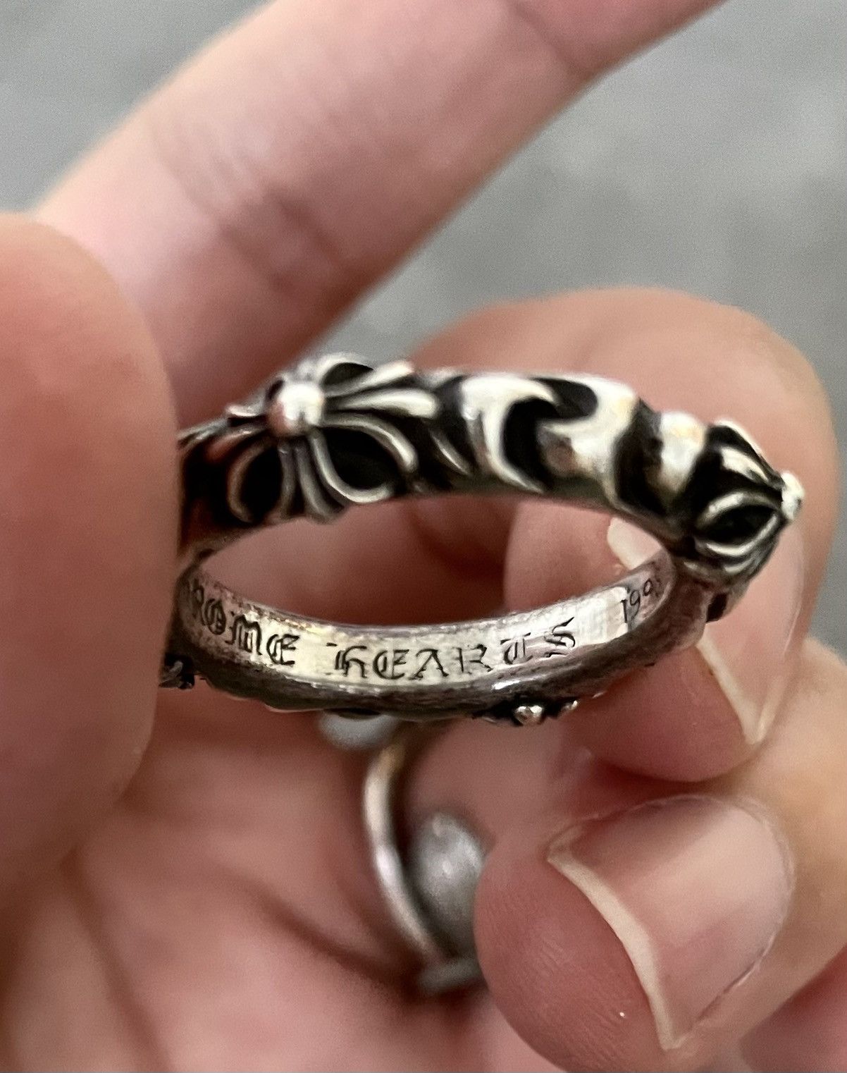 Chrome Hearts CHROME HEARTS SBT Band ring with UK Hallmarks