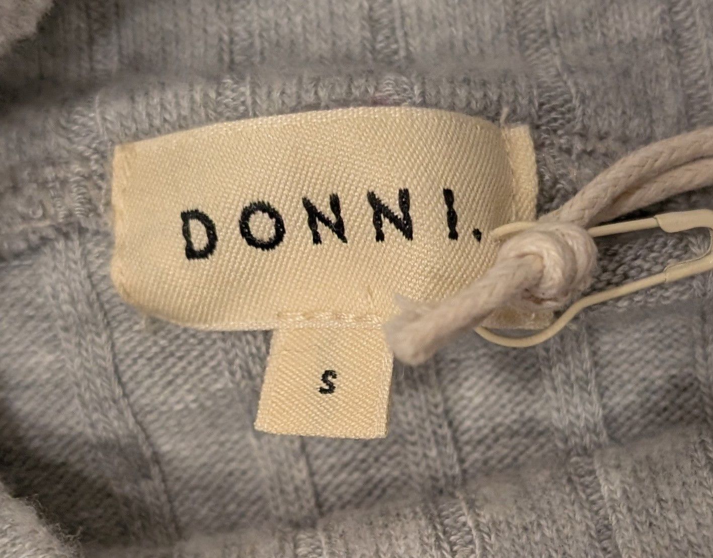 DONNI. NWT Donnie The Sweater Rib Turtleneck Dress Light Gray Size S / US 4 / IT 40 - 3 Thumbnail