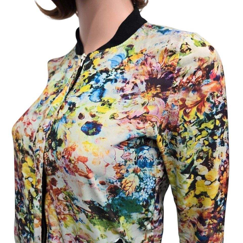 ZAPA Zapa Woman Floral Bomber Jacket Full zip S Lightweight Size S / US 4 / IT 40 - 8 Thumbnail